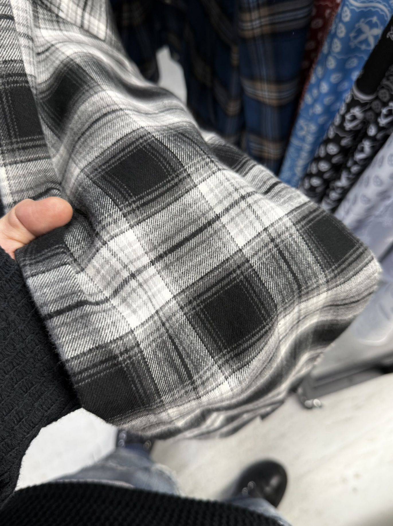 CHECK SHIRT JACKET / RC41-SH-003 / チェックシャツジャケット / ブラック (8月下旬入荷予定)