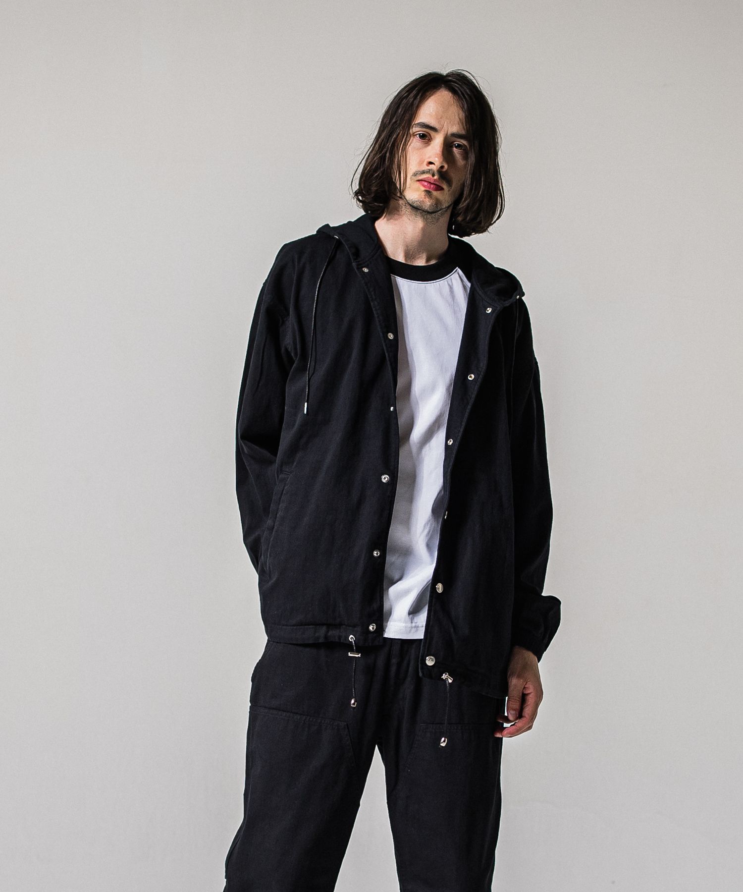 COACH HOODIE / RC39-JK-005 / コーチパーカー / ブラック (2月中旬入荷予定)