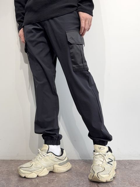 NY PT CARGO PANTS / RC35-ST-035 / ナイロン裾ゴムイージーカーゴパンツ / ブラック