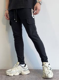 DARRELL CARGO PT / BASIC-ST-010 / ナイロン ラインカーゴパンツ / ブラック (2月下旬入荷予定)