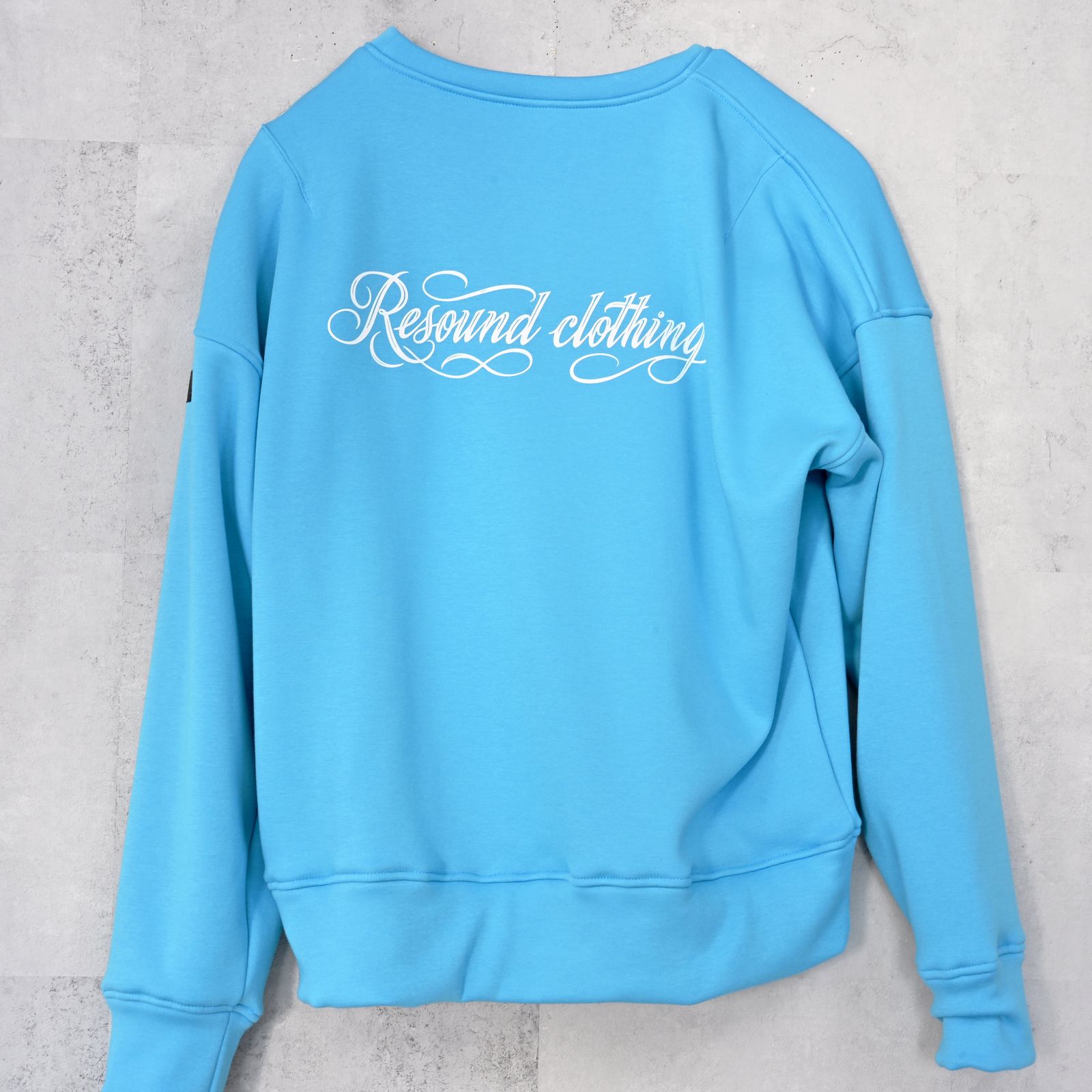 PIN ST RC VELOURS FLEECE DROP TRAINER / RC42-C-006 / 裏起毛バックロゴトレーナー / ブルー (11月上旬入荷予定)