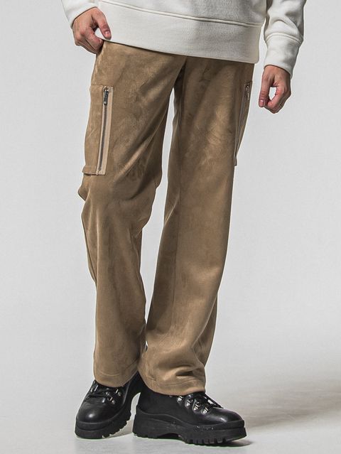 DAVID CARGO PANTS / RC38-ST-040 / スエードワイドカーゴパンツ / ブラウン (1月上旬入荷予定)