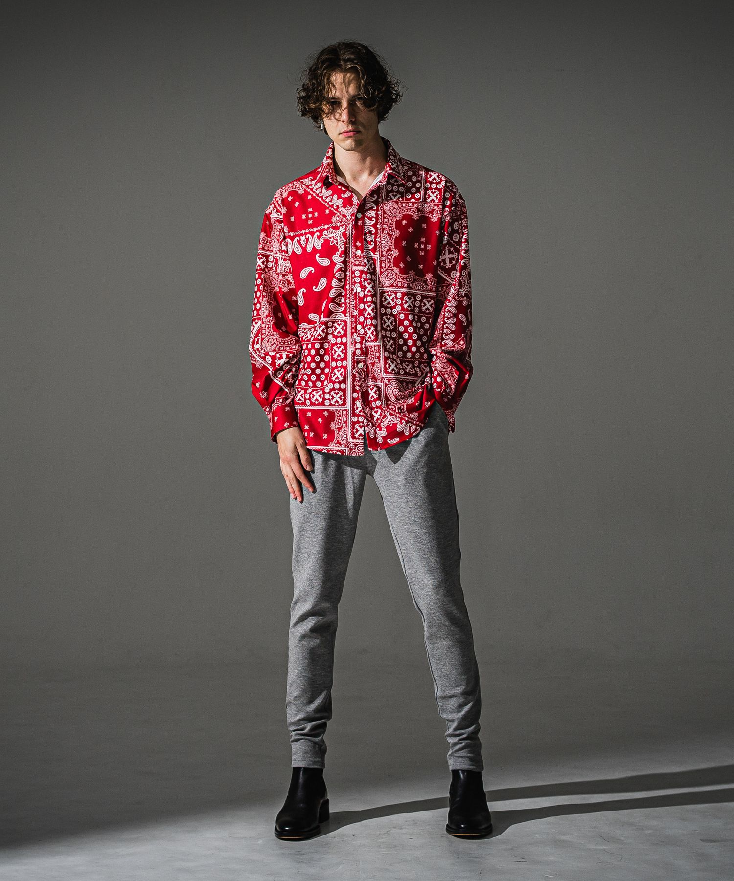 CHRIS EASY BLISTER TUCK PANTS / RC41-ST-016T / イージータックパンツ / ブリスターグレー (7月下旬入荷予定)