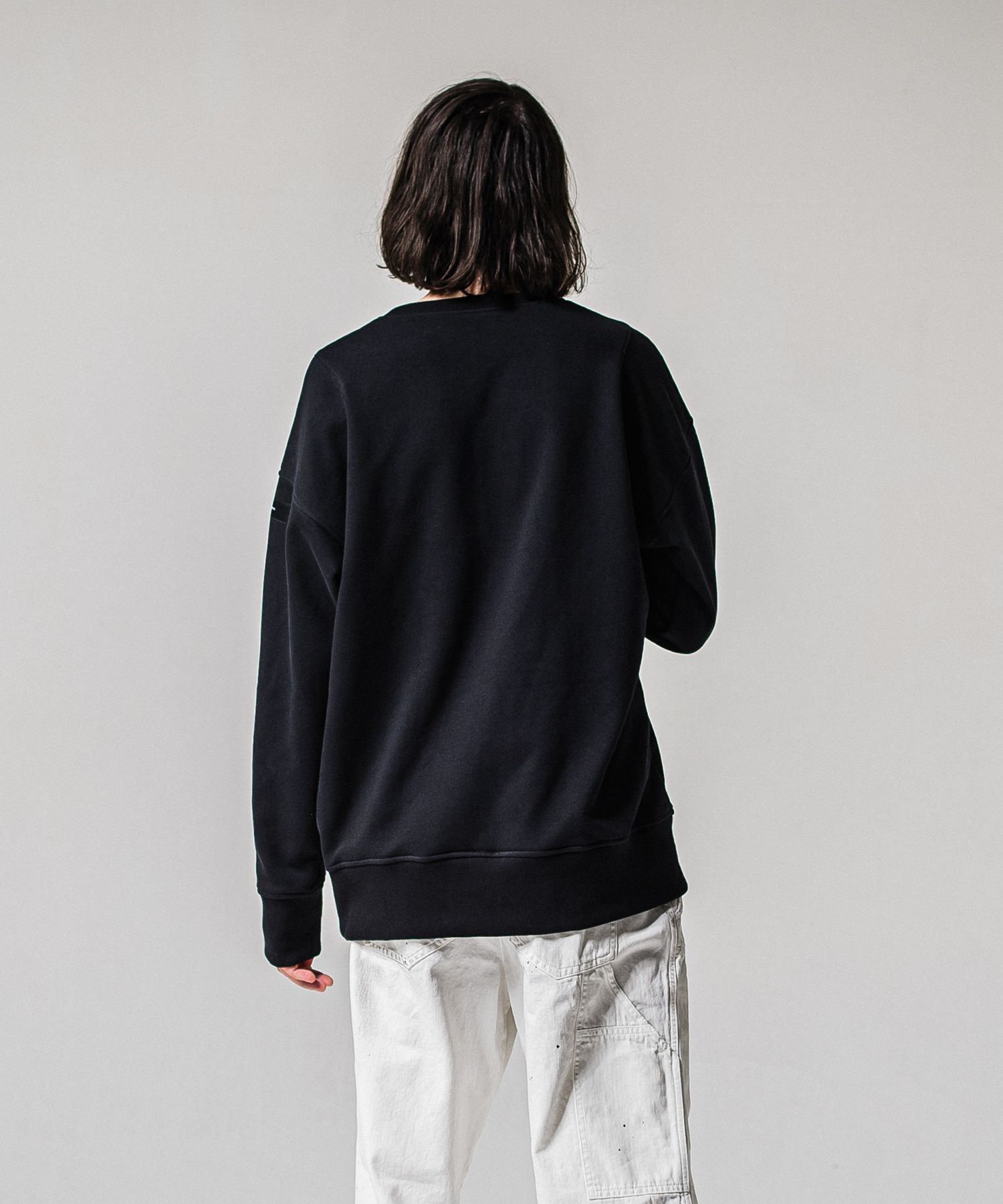 HF URAKE COLLEGE DROP TRAINER / RC39-C-002 / 高機能スウェットトレーナー / ブラック (1月中旬入荷予定)