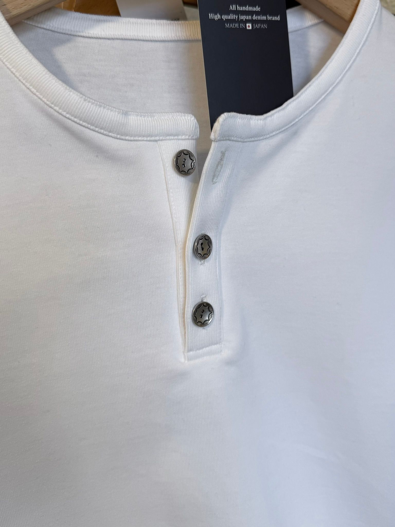 ROLL UP HENRY T / RC40-T-005 / ロールアップヘンリーネックTシャツ / ホワイト (4月中旬入荷予定)