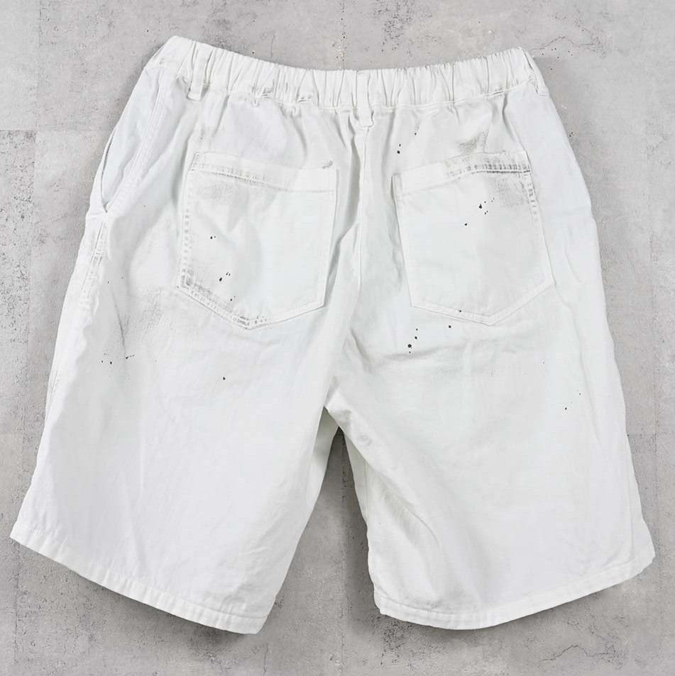 DOUBLE KNEE SHORTS / RC40-HP-007 / ダブルニーデニムハーフパンツ / ホワイト (6月上旬入荷予定)