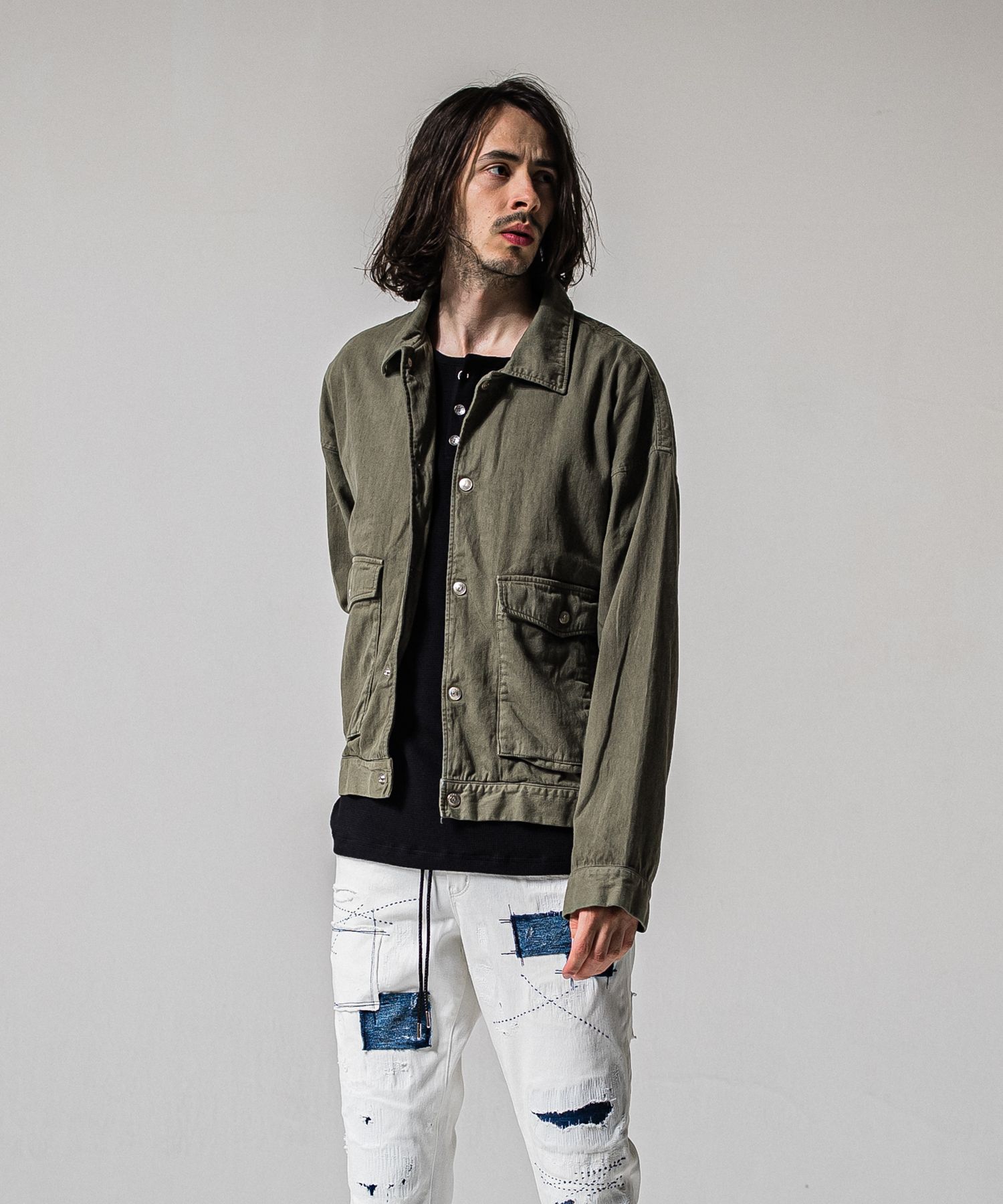 LDENIM AG FLIGHT JACKET / RC39-JK-003 / デニムフライトジャケット / カーキ (3月中旬入荷予定)