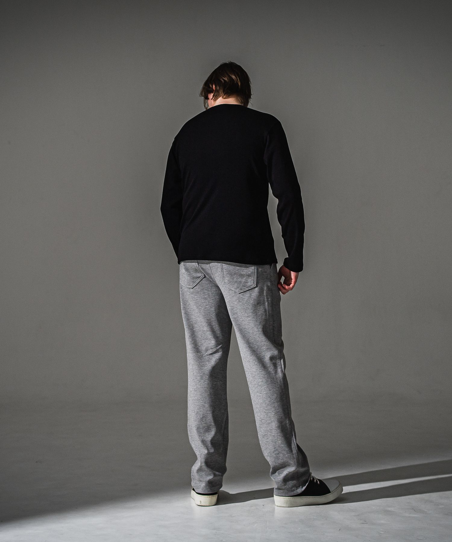 RIB HENRY LONGSLEEVE / RC41-T-005 / リブヘンリーネック長袖Tシャツ / ブラック (7月中旬入荷予定)