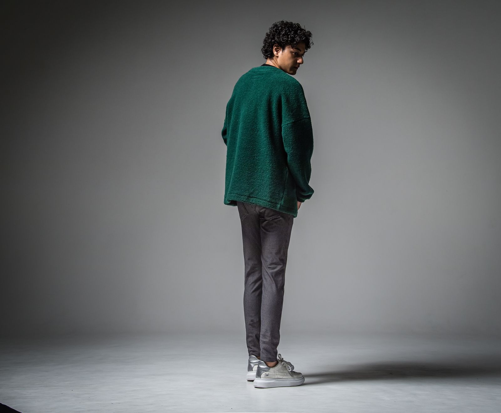 CHRIS EASY HEAT PANTS / RC30-ST-016H / 裏起毛イージーパンツ / 千鳥柄チャコール