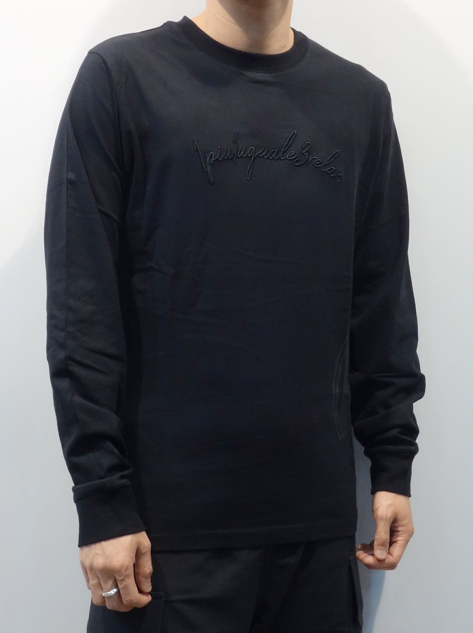 サークルロゴ長袖Tシャツ / ust-22044 / ブラック