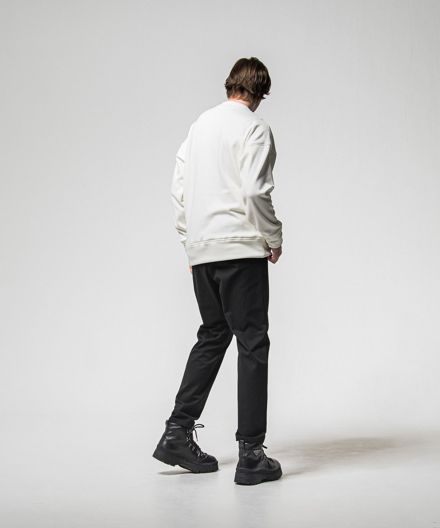 PAT WIDE EASY PANTS / RC38-ST-036BN / ワイドテーパードパンツ / ブラック (1月上旬入荷予定)