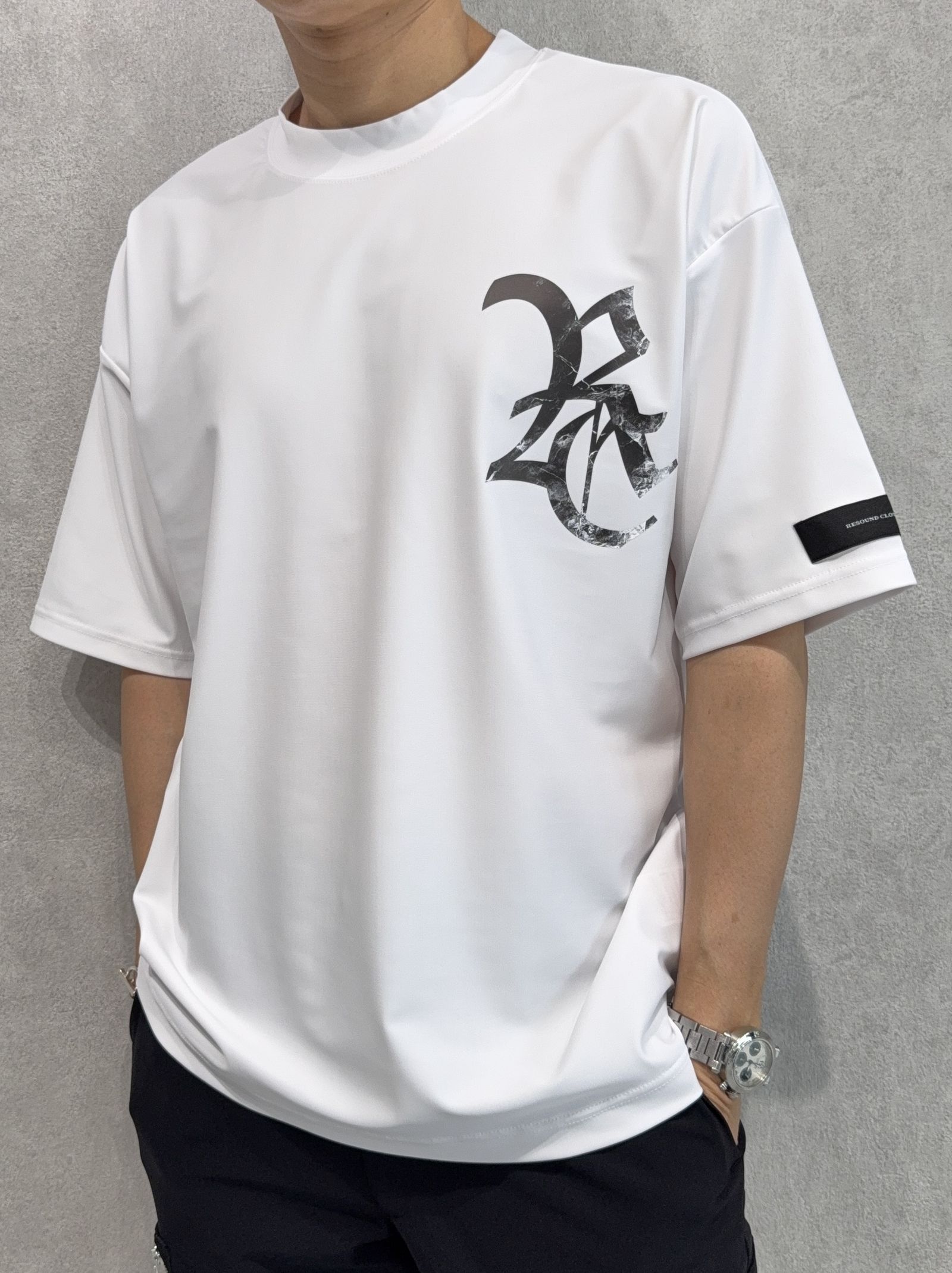 RC RUSH OVER T / RC40-T-009 / RCロゴラッシュガードビッグTシャツ / ホワイト×ブラック