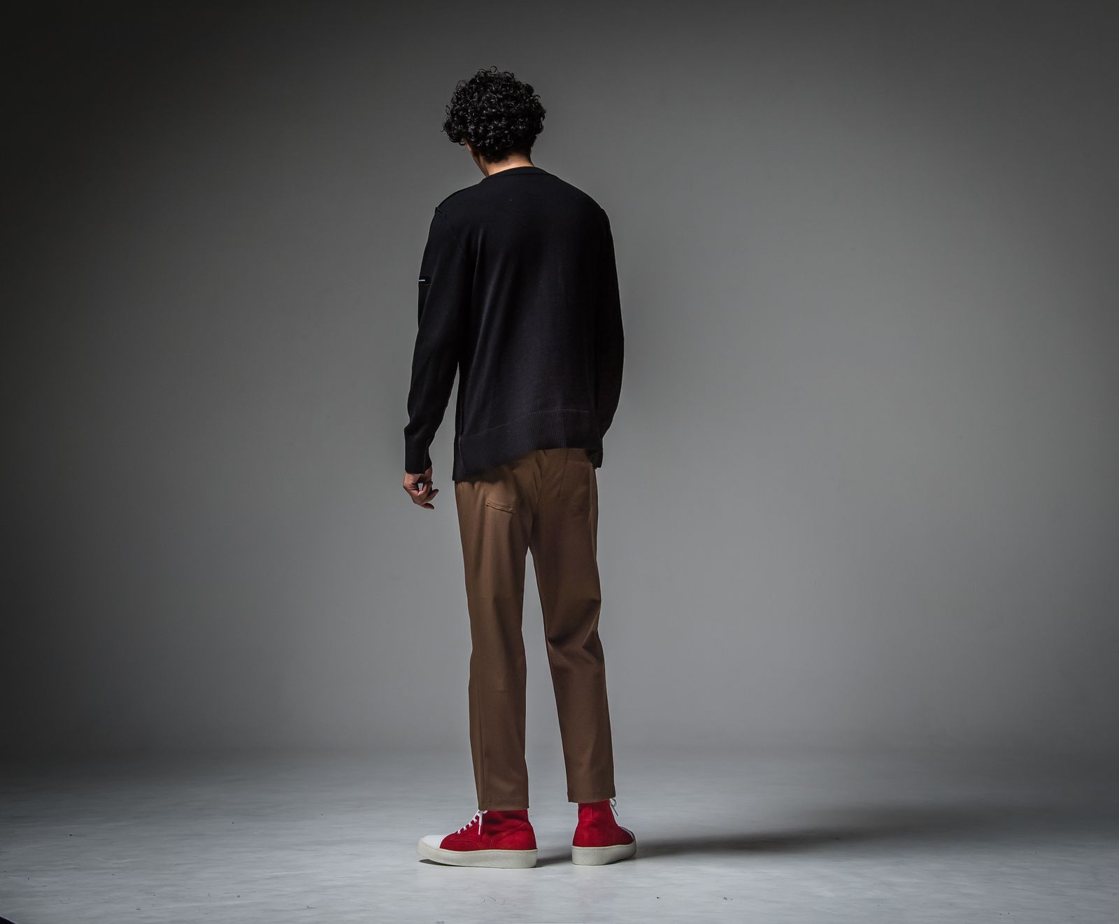 OUT SEAM SWEATER / RC30-K-001 / アウトシームニット / ブラック