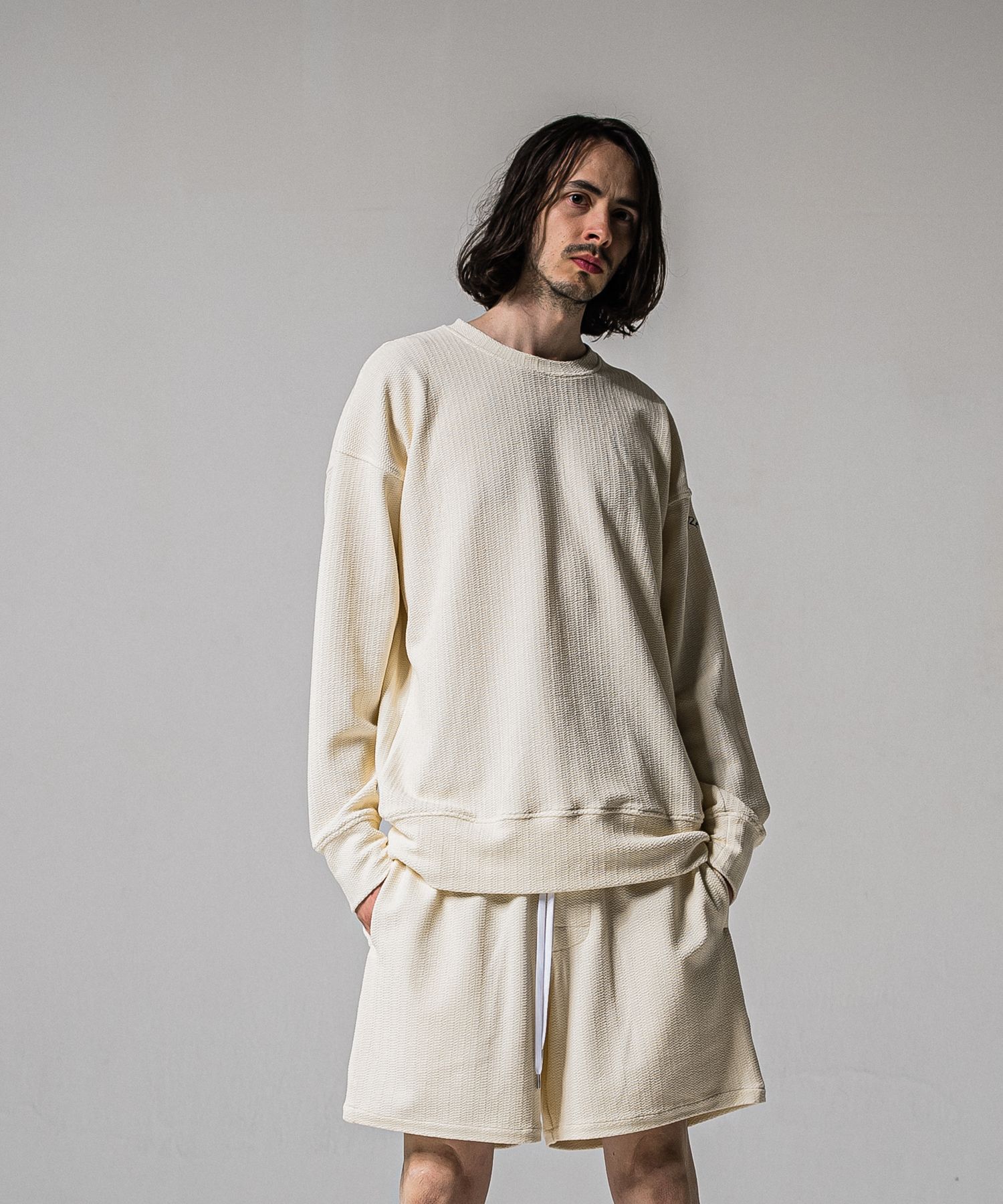 BLISTER TRAINER / RC39-C-004 / ブリスターニットトレーナー / オフホワイト (1月中旬入荷予定)