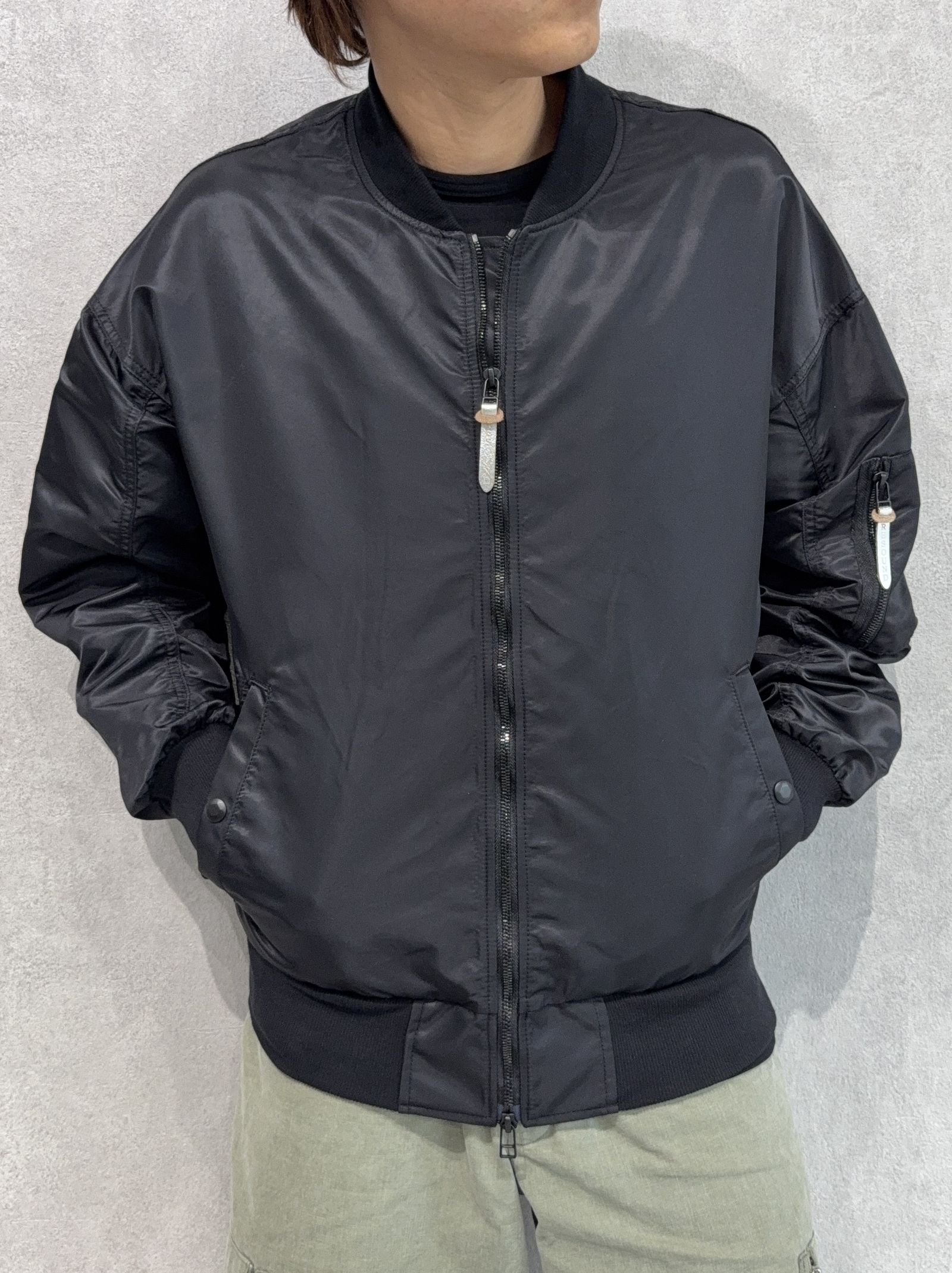LIGHT DAVID JACKET / RC37-JK-002 / ナイロンライトMA-1 / ブラック