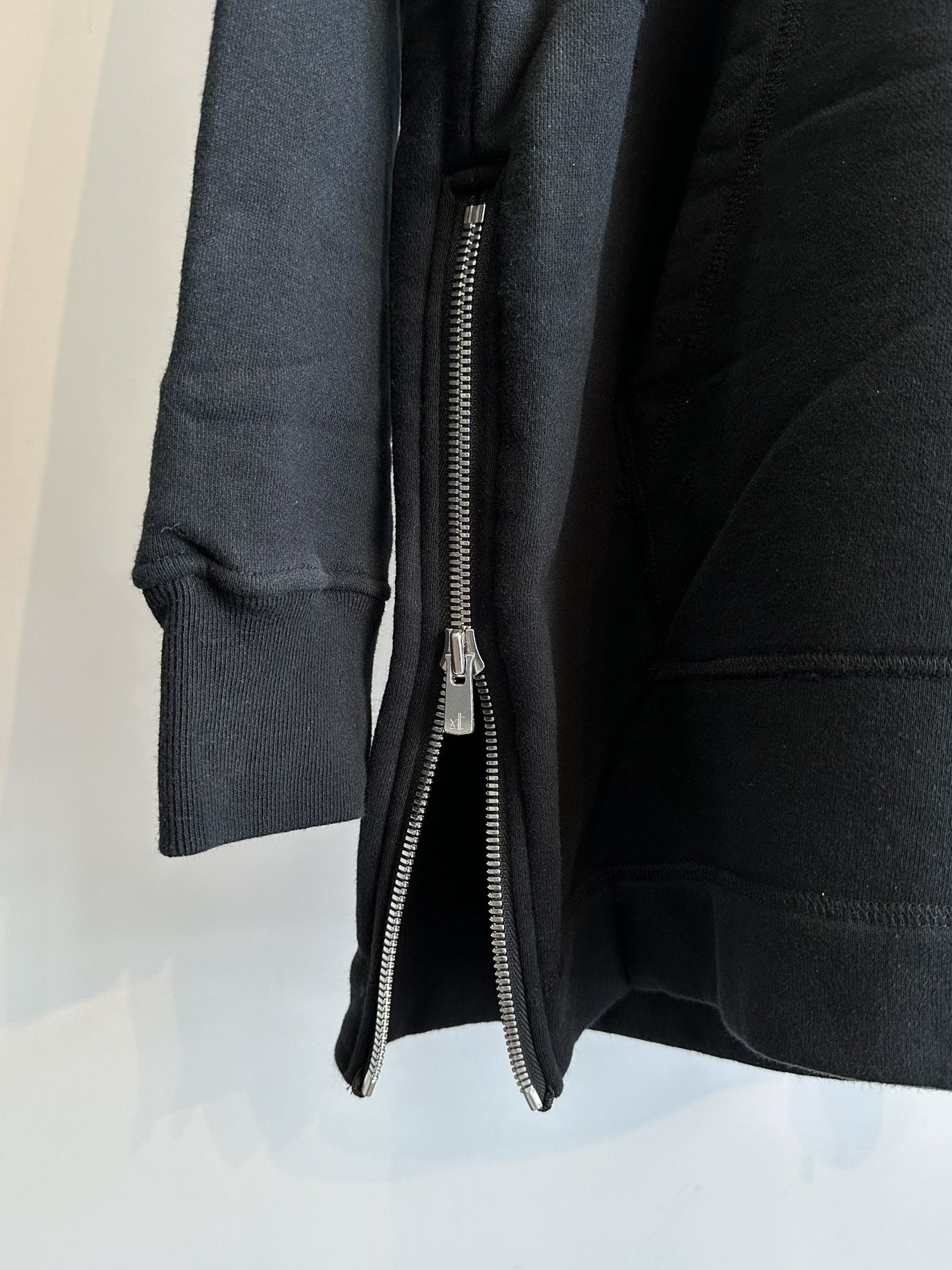 LONG HOODED P/O / RC9-C-003 / ダメージ加工ロングパーカー / ブラッククラッシュ
