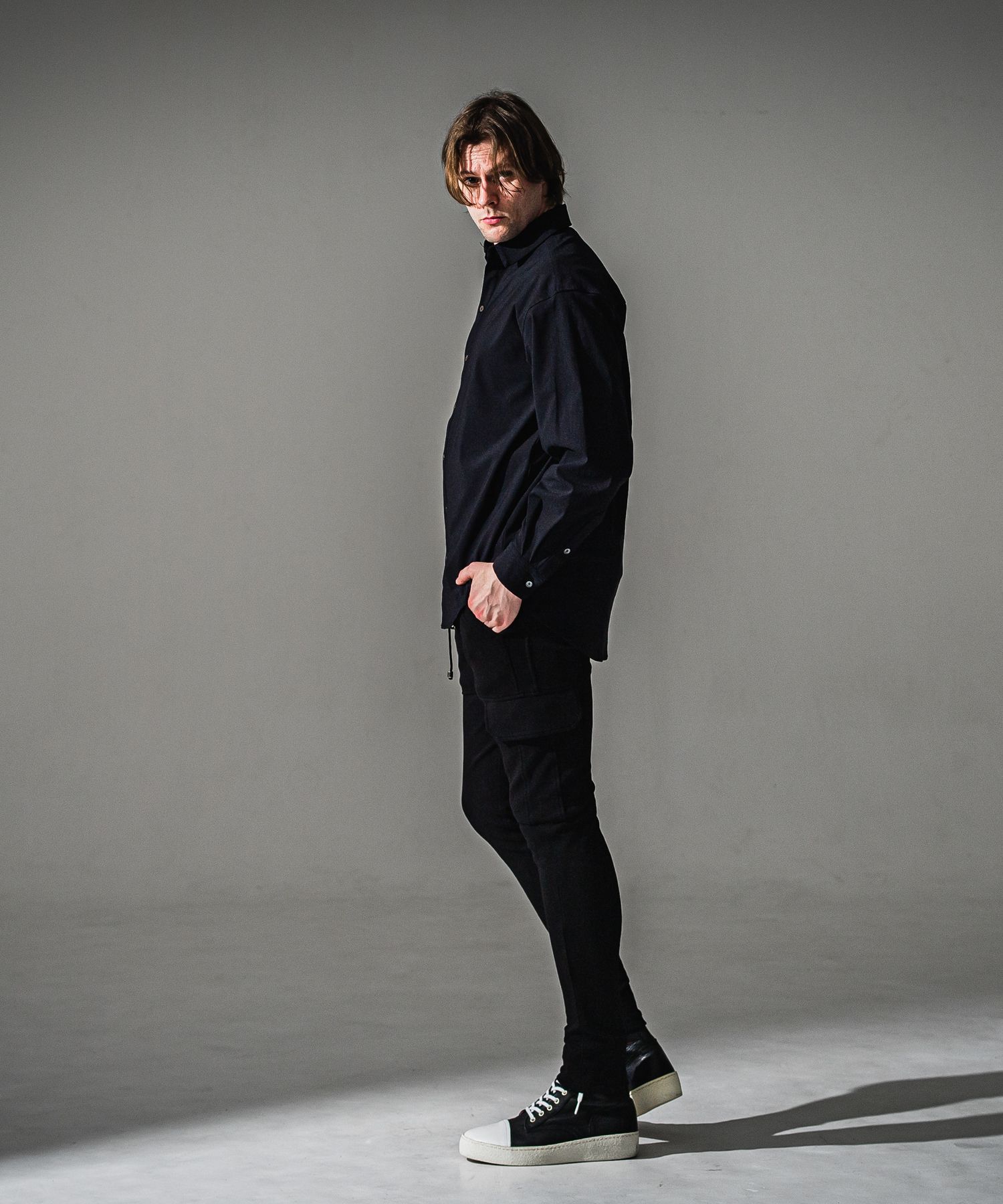 SEMI WIDE TUCK PANTS / RC41-ST-016WT / セミワイドタックパンツ / ブリスターブラック (7月下旬入荷予定)