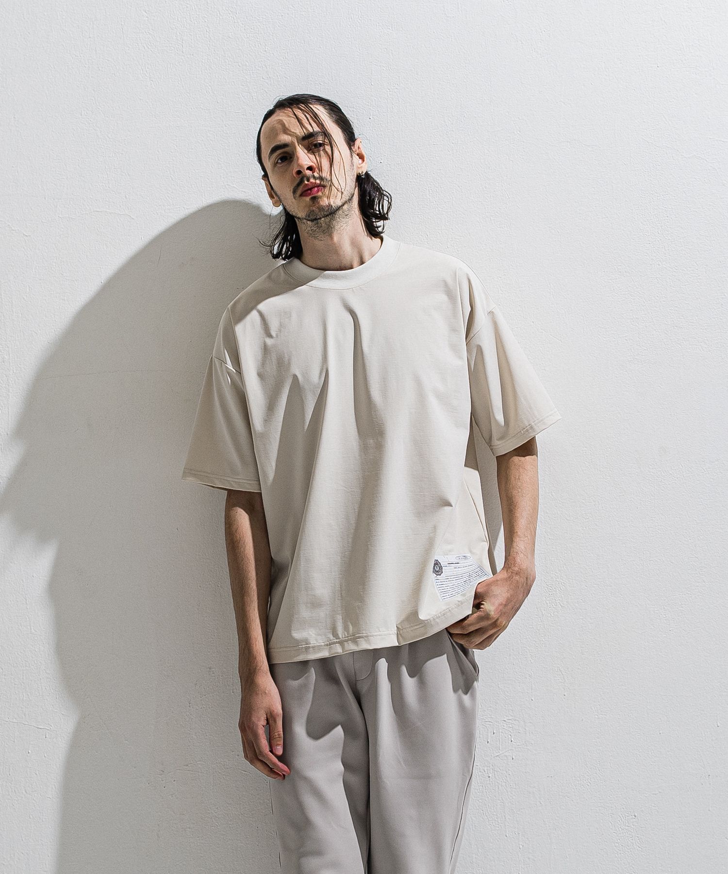 WILL OVER NYLON T / DP1-T-002 / ウィルプリントナイロンビッグTシャツ / グレージュ (4月上旬入荷予定)