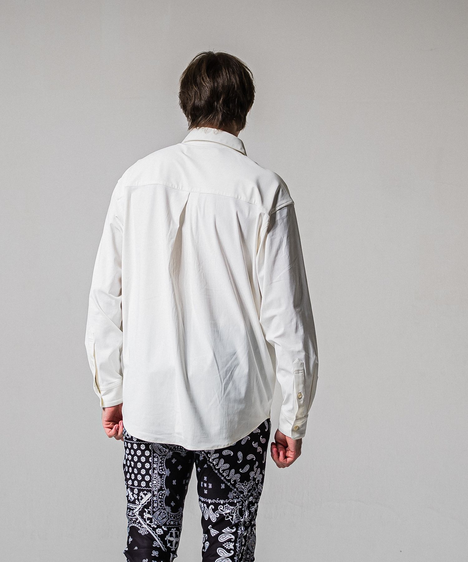 NYLON JACK SHIRTS / RC39-SH-001 / オーバーサイズナイロンシャツ / ホワイト (2月上旬入荷予定)