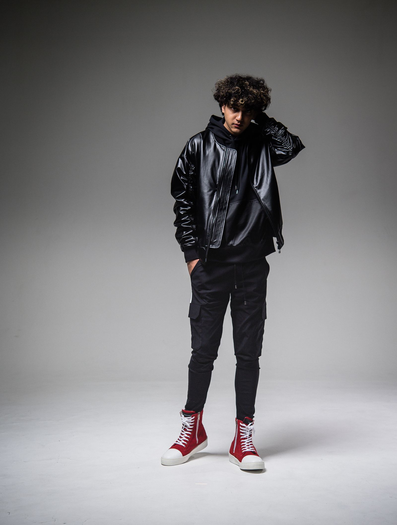 DAVID JACKET / RC25-JK-003 / MA-1 / レザーブラック