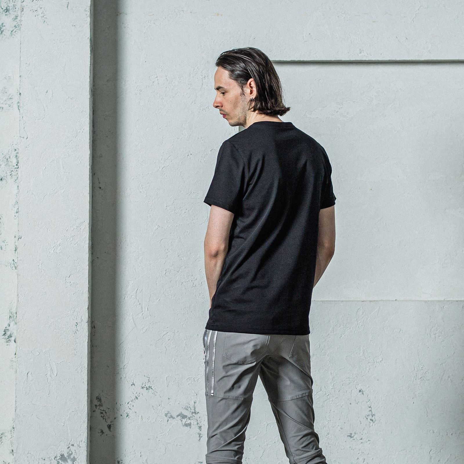 NSNF BASIC TEE / RC35-T-003 / メッセージロゴジャストTシャツ / ブラック