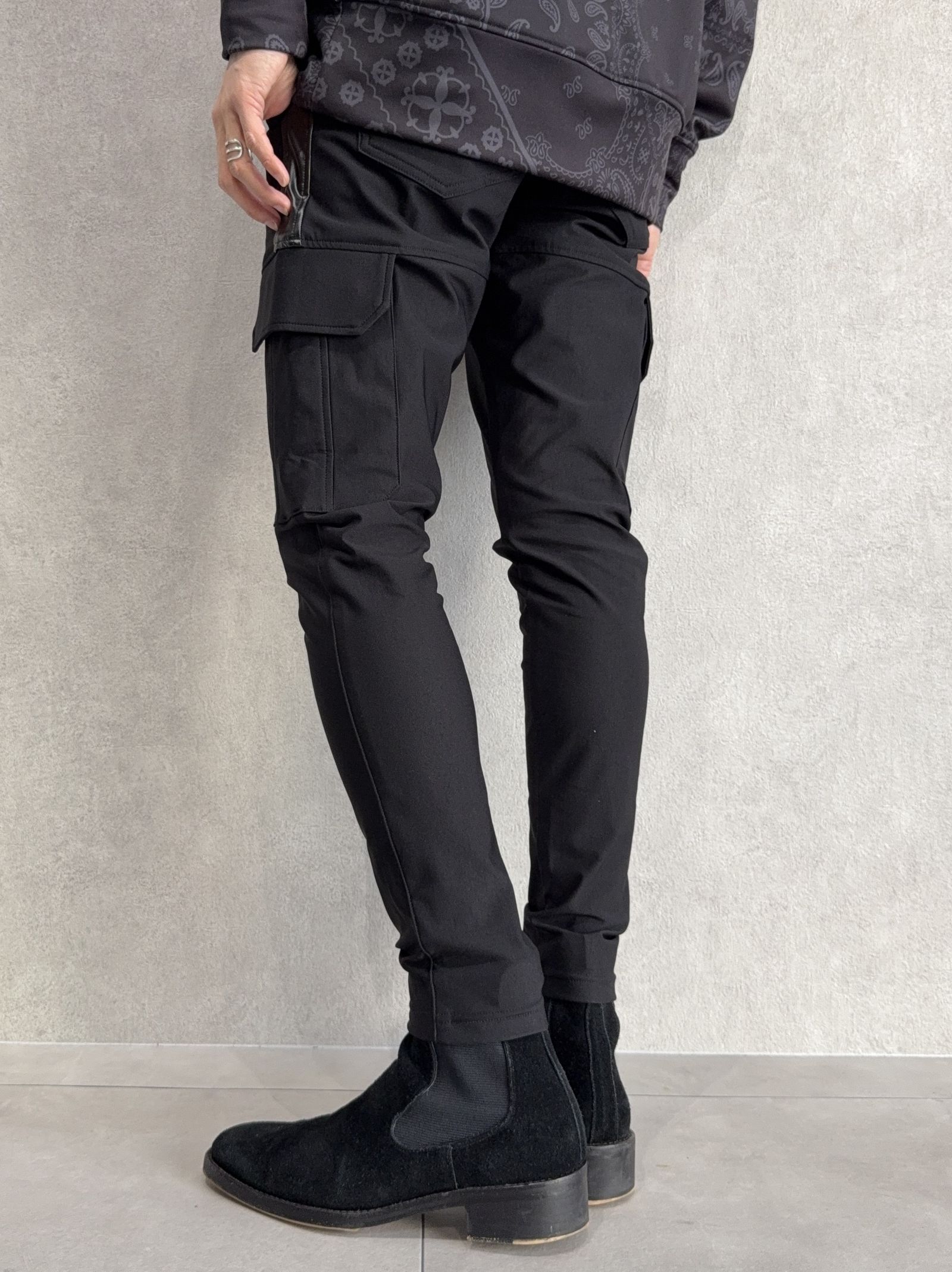 DARRELL HEAT CARGO PT / RC38-ST-010H / 裏起毛カーゴラインパンツ / ブラック