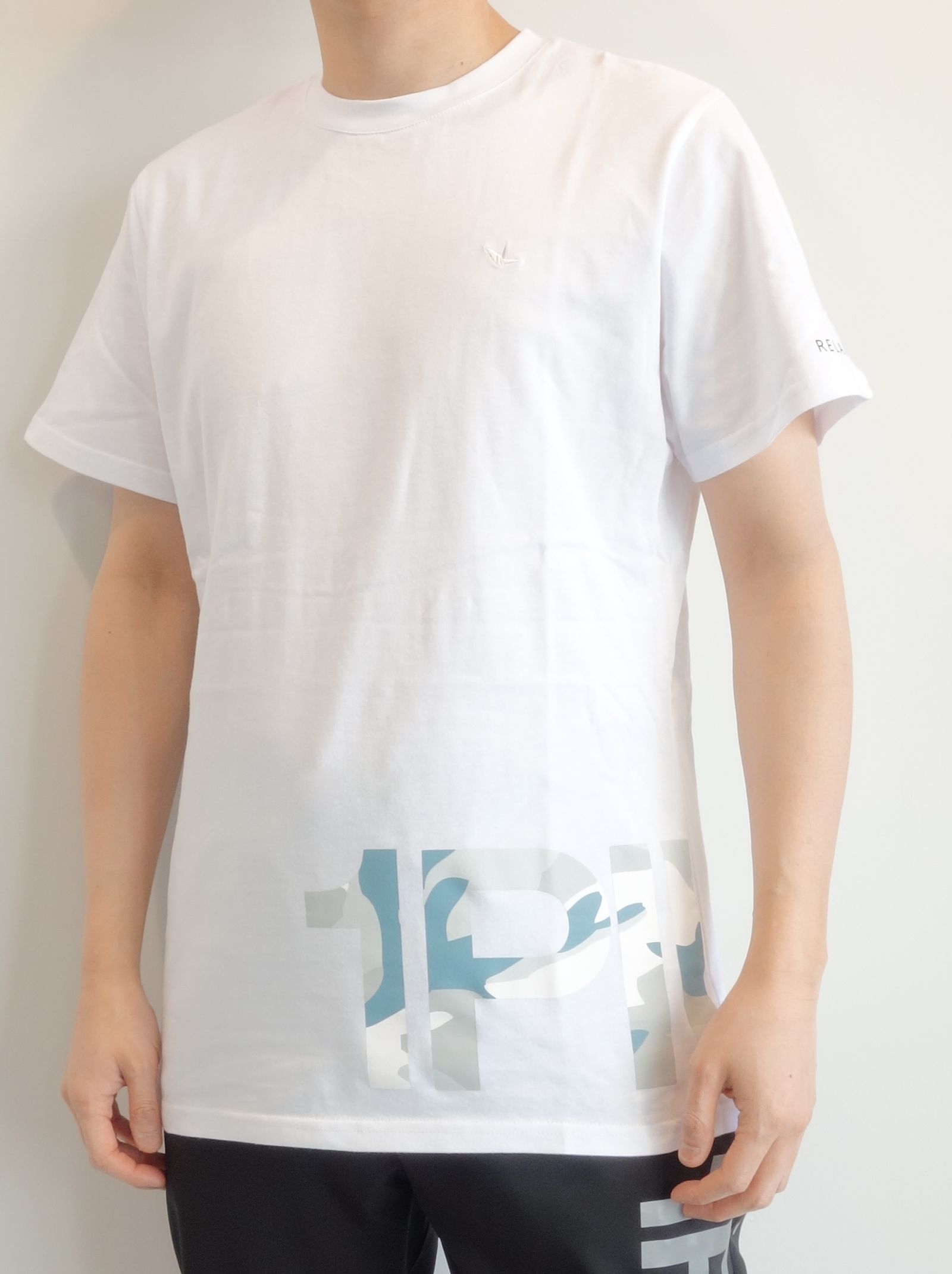 カモ柄ロゴ半袖Tシャツ / ust-22017