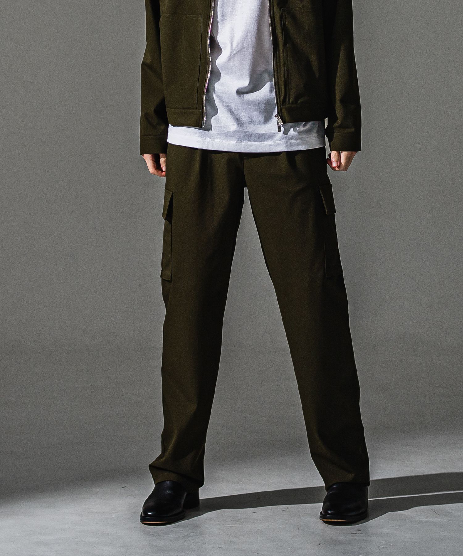 HEAD CARGO / RC41-ST-043 / カーゴセミワイドタックパンツ / カーキ (8月中旬入荷予定)