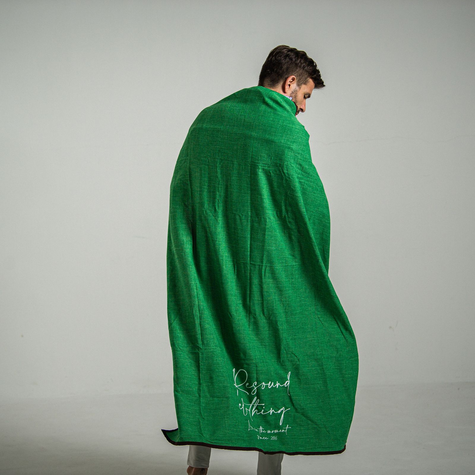 「Lagu×RESOUND」 BLANKET & ECOBAG / RL-BLBAG-1 / ブランケット&ショルダーエコバッグ / グリーン