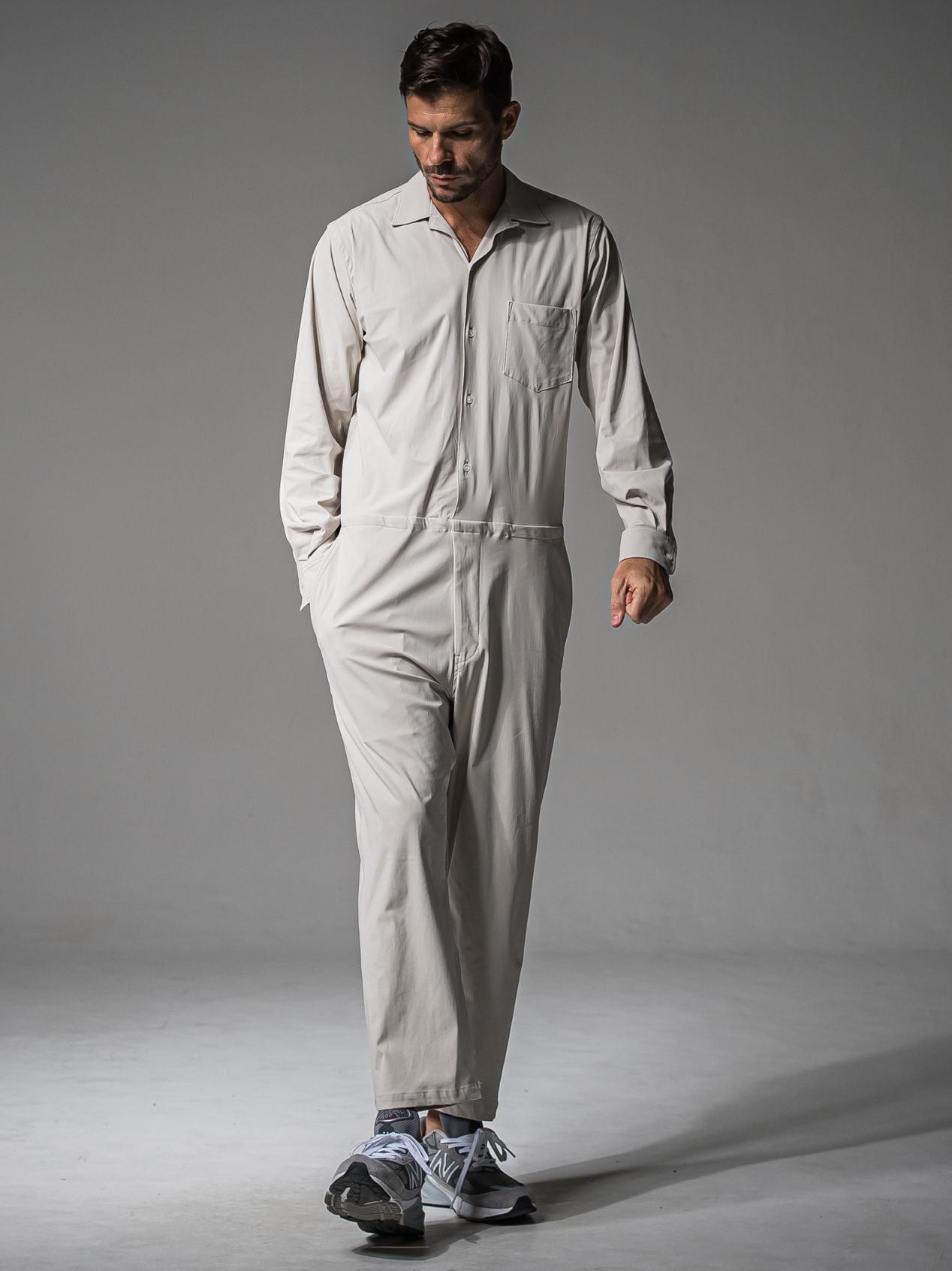 RAGE NYLON ALL IN ONE / DP1-TN-002 / 長袖シャツオールインワン / グレージュ (3月中旬入荷予定)