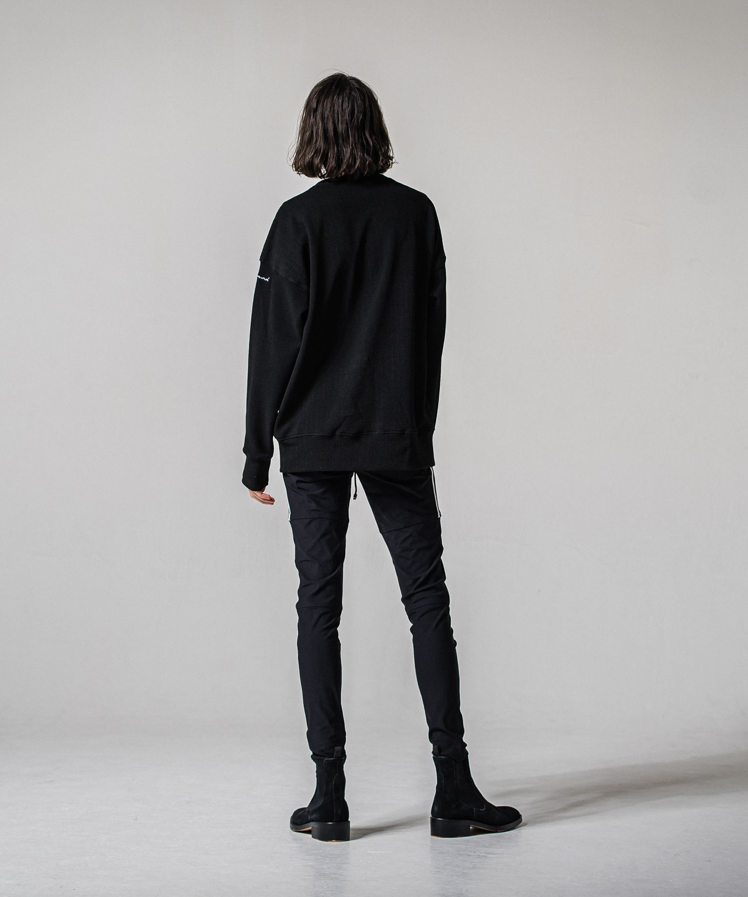 JOHNSON LINE NYLON PT / BASIC-ST-009 / ジョンソンナイロンラインパンツ / ブラック×ホワイト (3月上旬入荷予定)