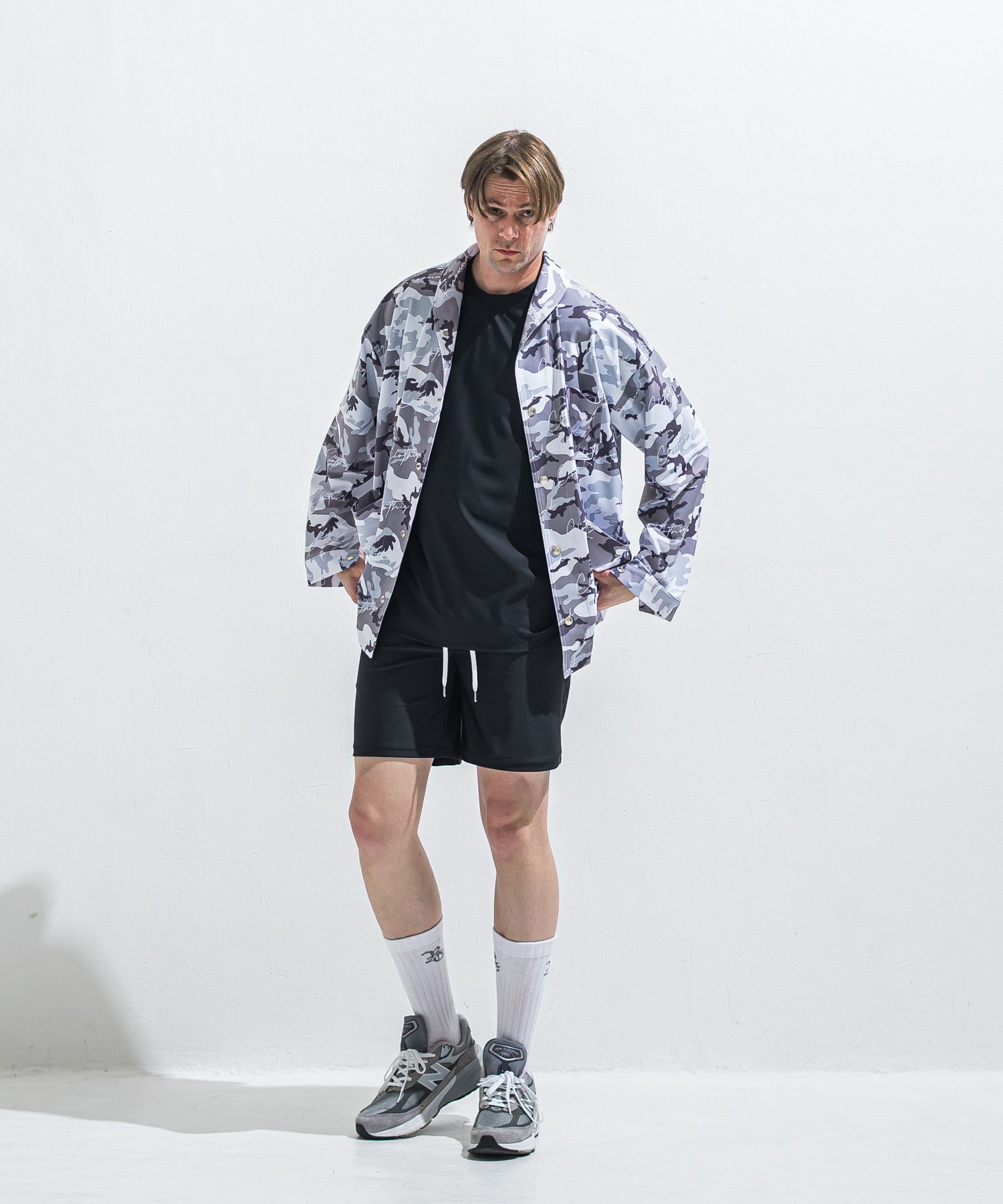 RC RUSH OVER T / RC40-T-009 / RCロゴラッシュガードビッグTシャツ / ブラック×ブルーグリーン (6月上旬入荷予定)