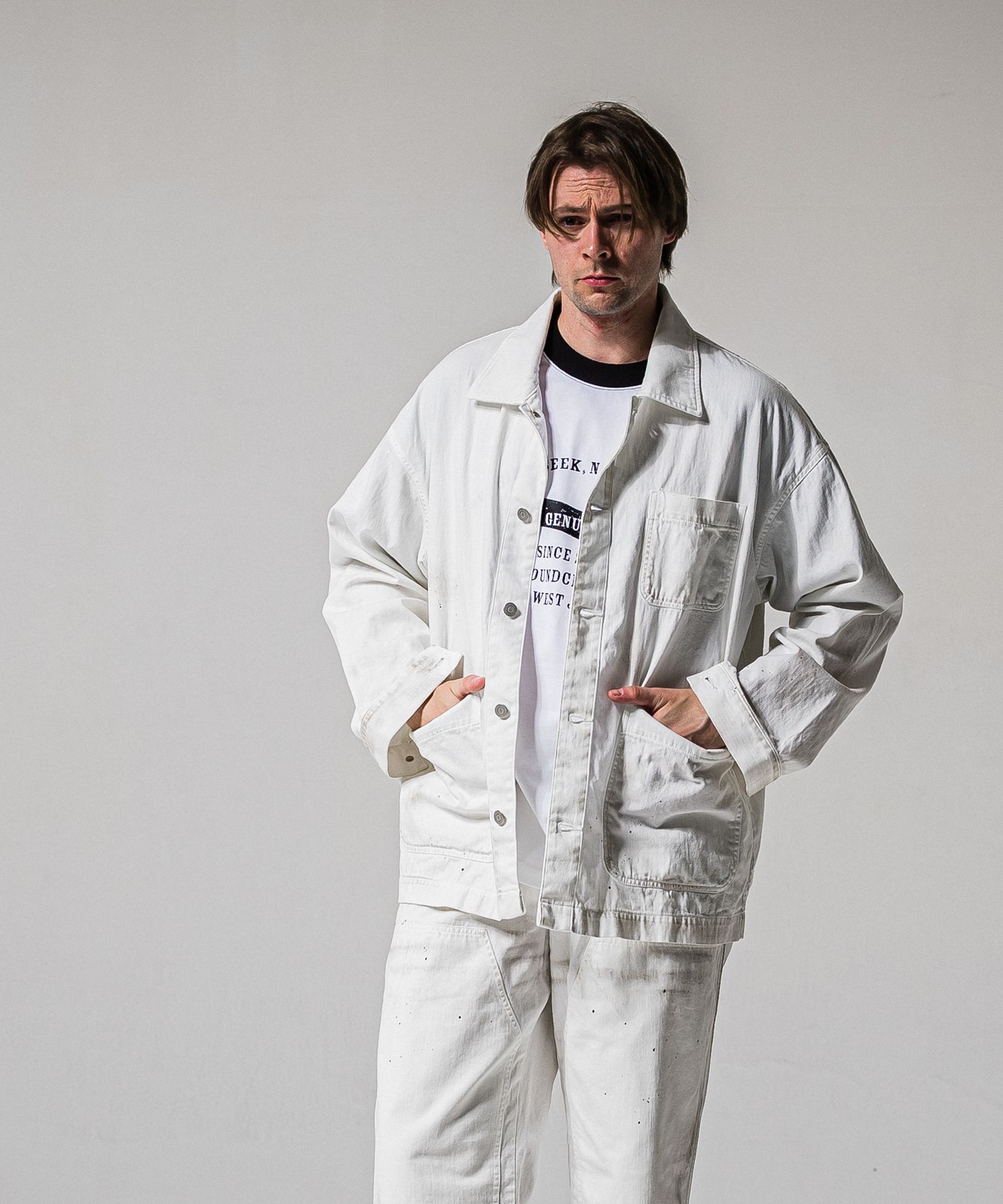 RC CAVER ALL / RC39-JK-004 / デニムカバーオール / ホワイト (2月中旬入荷予定)