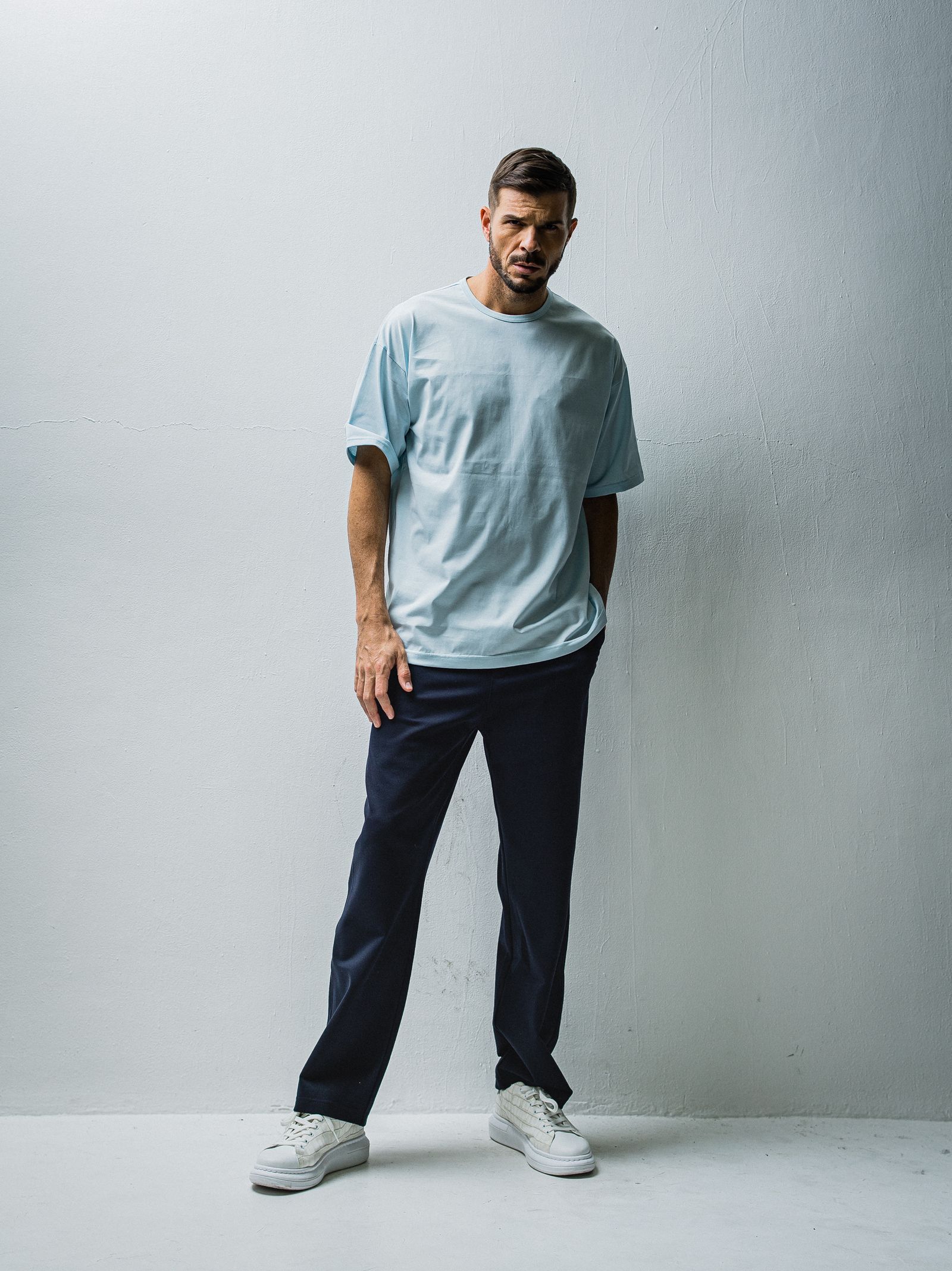 BACK ICON ROGO LOOSE TEE / RC27-T-001 / バックロゴビッグTシャツ / サックス※