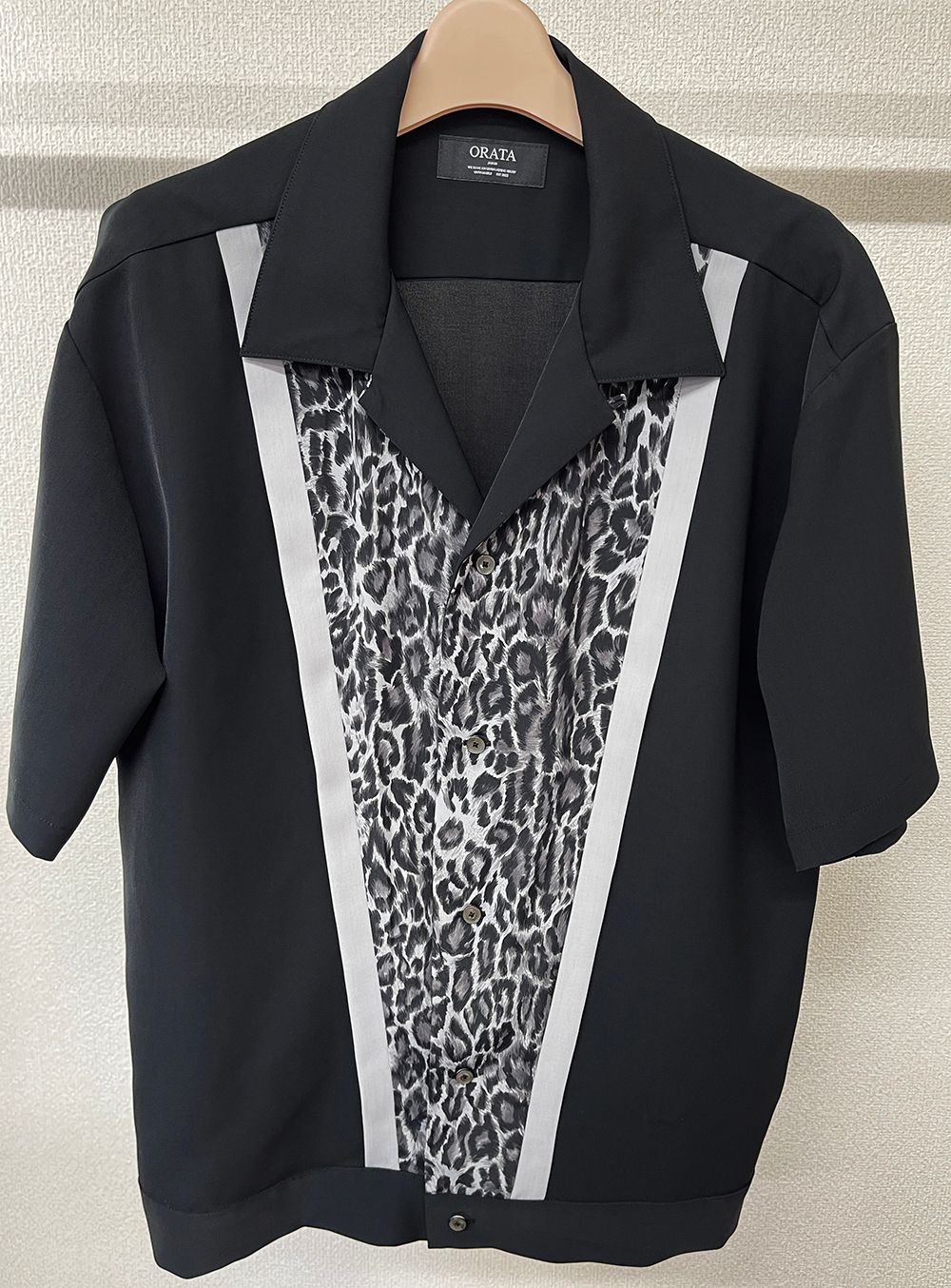 ROCKA LEOPARD HALF SLEEVE SHIRT / OR2-SH-001 / 半袖シャツ / ブラック×グレーレオパード (6月中旬入荷予定)