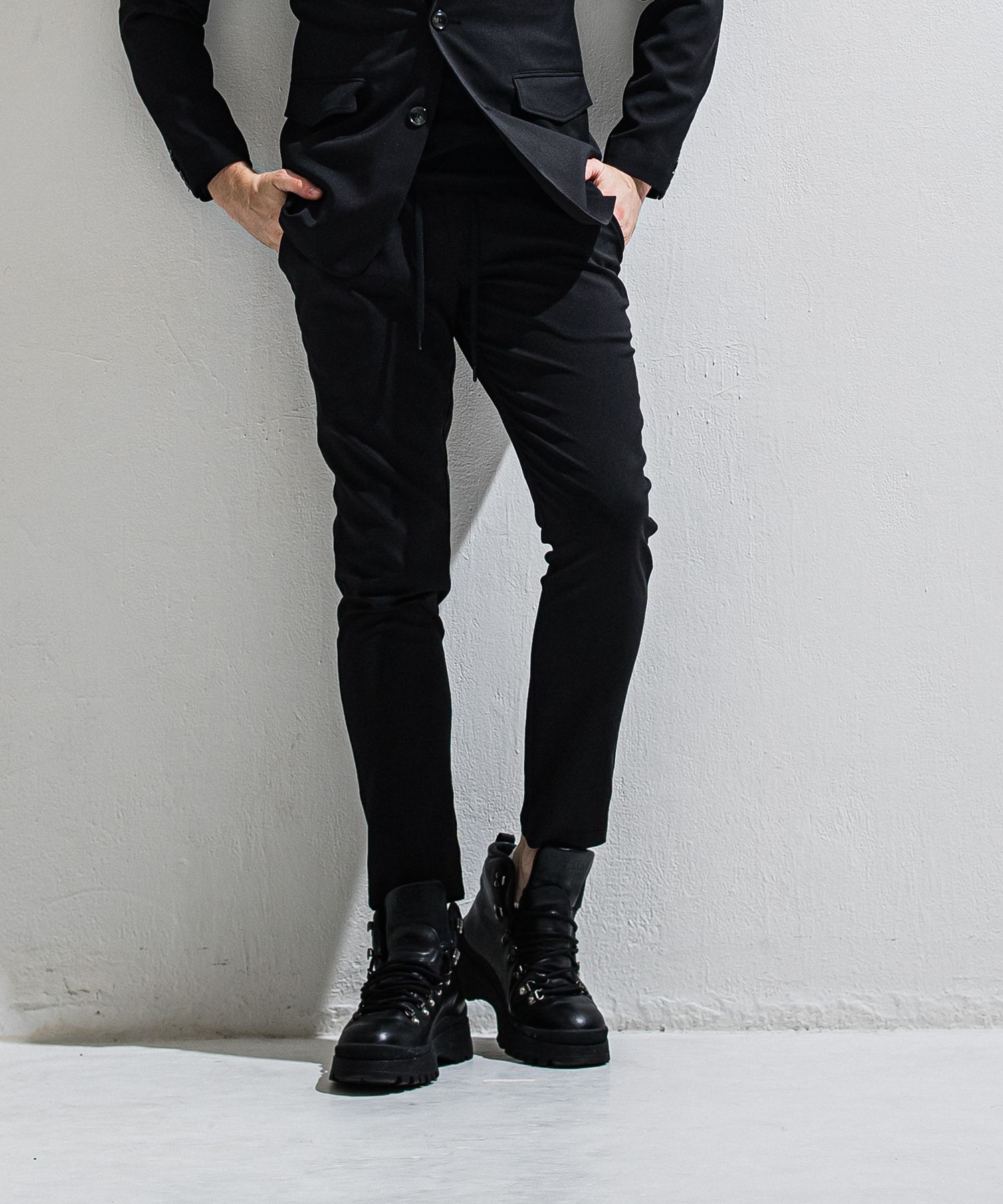 GAVIRIA SLACKS EASY PANTS / DP1-ST-001 / スラックスイージーパンツ / ブラック (3月中旬入荷予定)