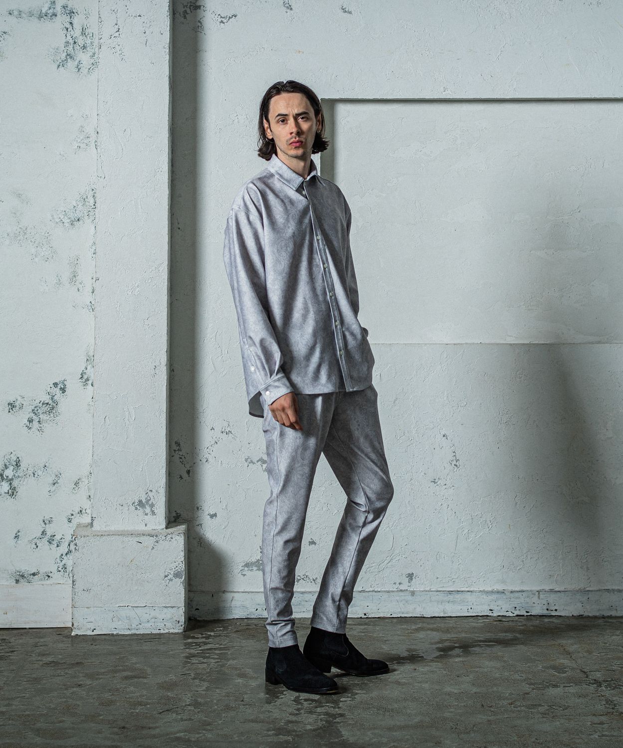 CHRIS EASY TUCK PANTS / RC35-ST-016T / イージータックパンツ / ペイズリーグレー