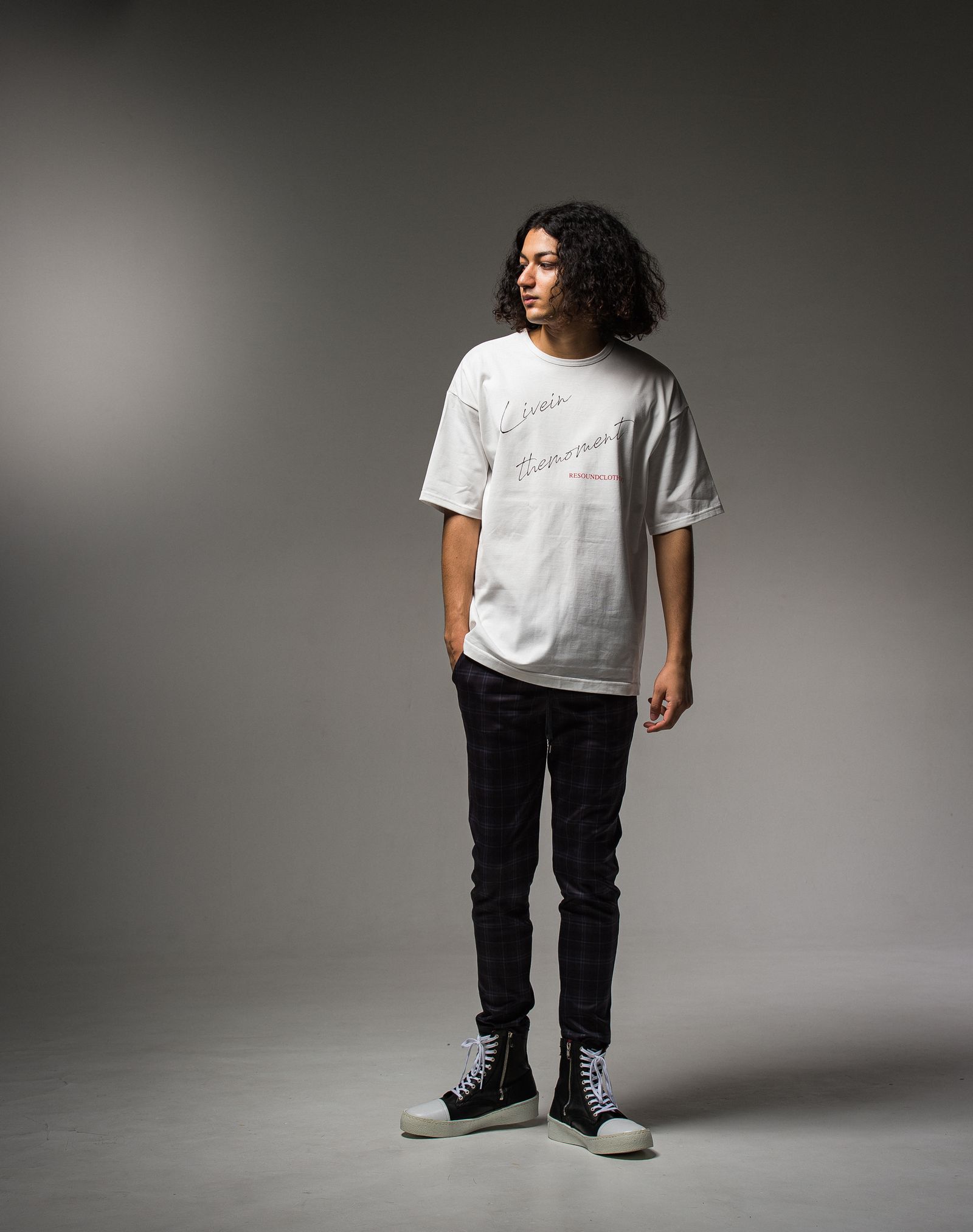 LIVE IN THE MORMENT LOOSE TEE / RC23-T-003 / プリントビッグTシャツ