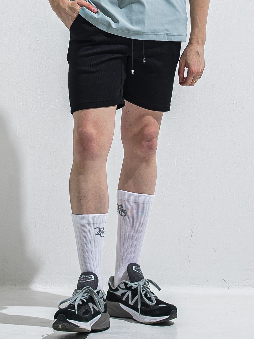 AZE SHORTS / RC40-HP-006 / 高機能畦編みショーツ / ブラック (5月下旬入荷予定)