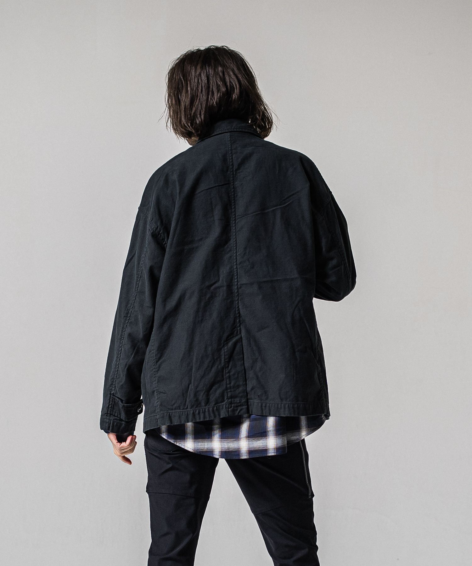 MV OVER PCOAT / RC39-JK-006 / ミリタリーピーコートジャケット / ブラック (2月上旬入荷予定)