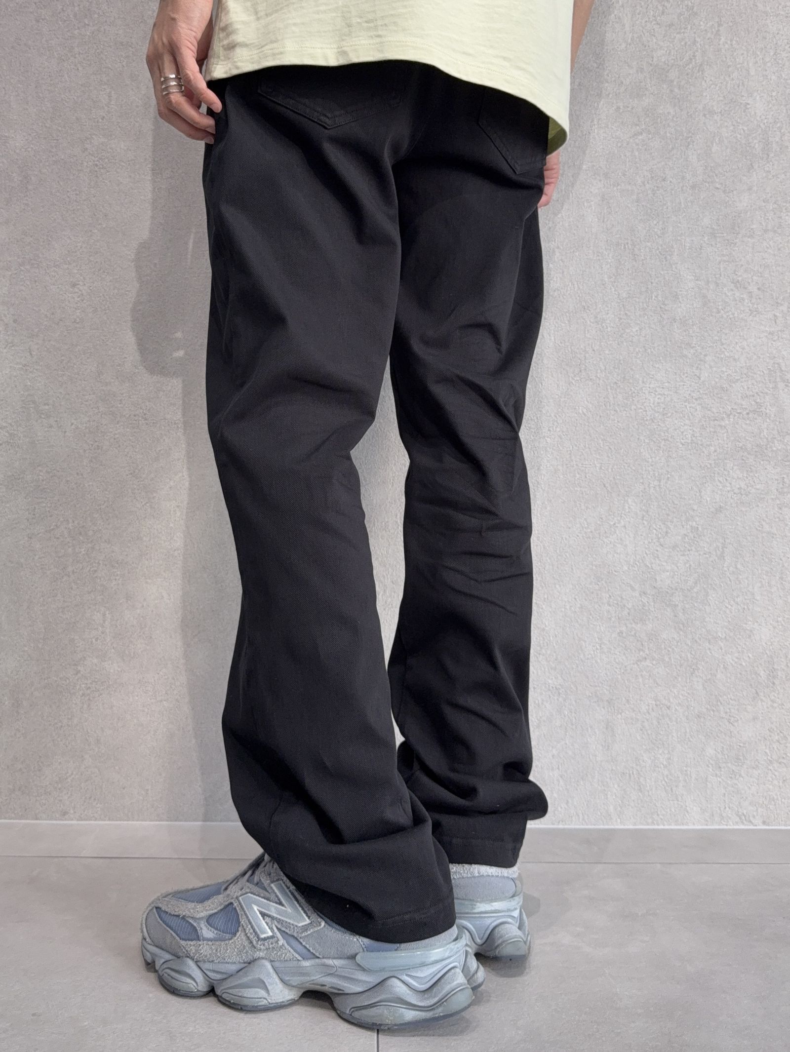 DENIM JERSEY WIDE PT / RC37-ST-016WTD / ライトオンスデニムジャージ ワイドパンツ / ブラック