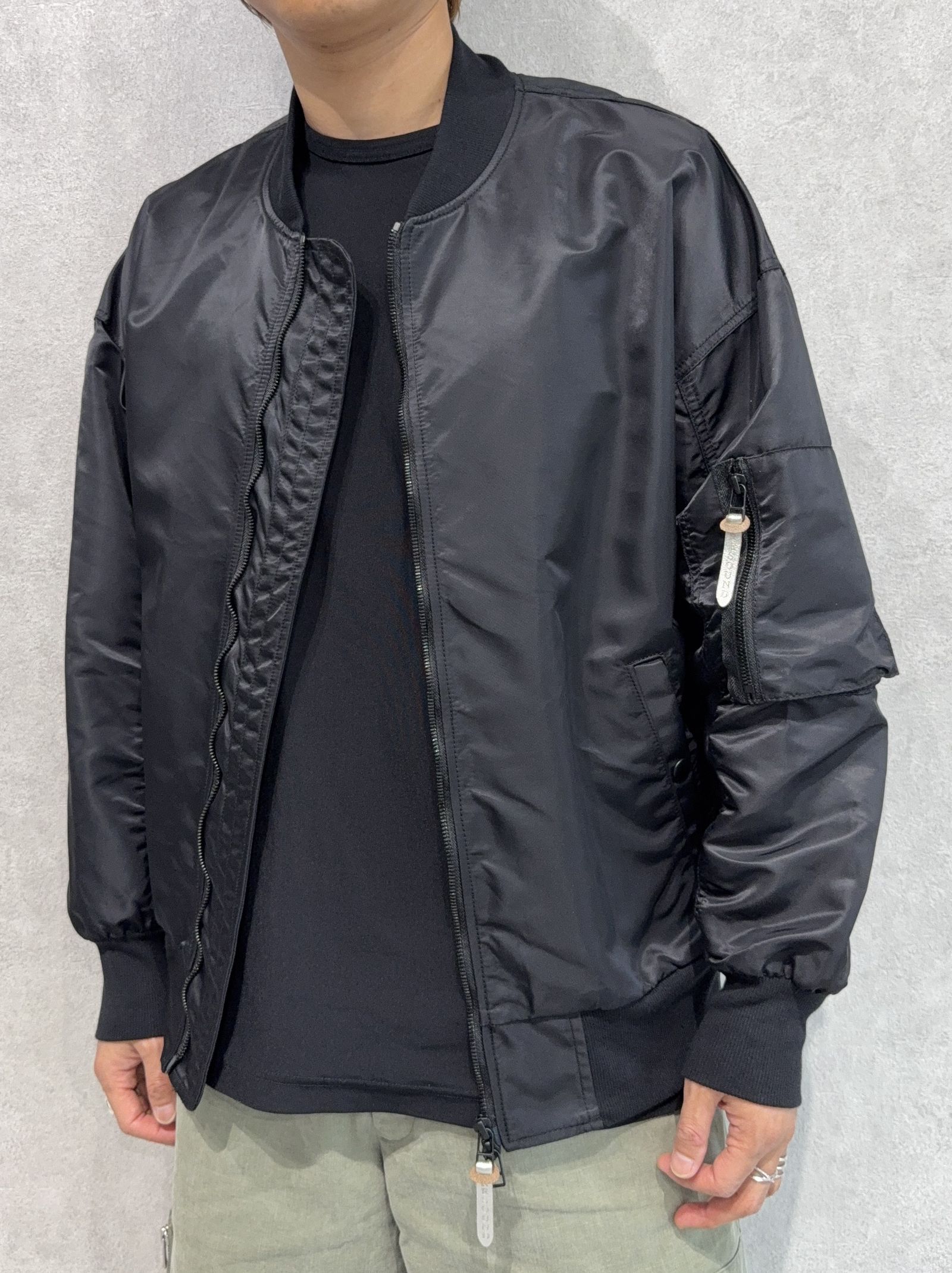 LIGHT DAVID JACKET / RC37-JK-002 / ナイロンライトMA-1 / ブラック