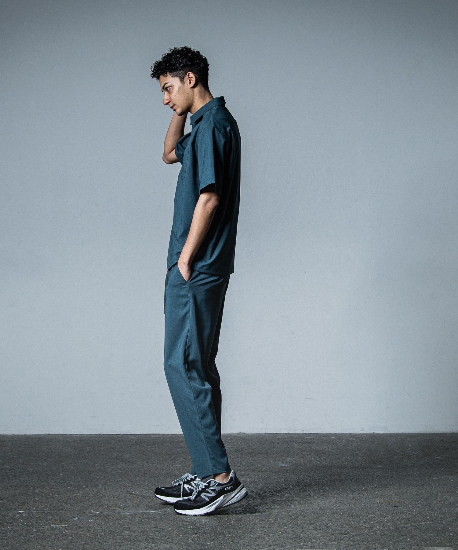 PULLOVER HALF SHIRT / RC33-SH-005 / ハーフジップシャツ / グリーン※