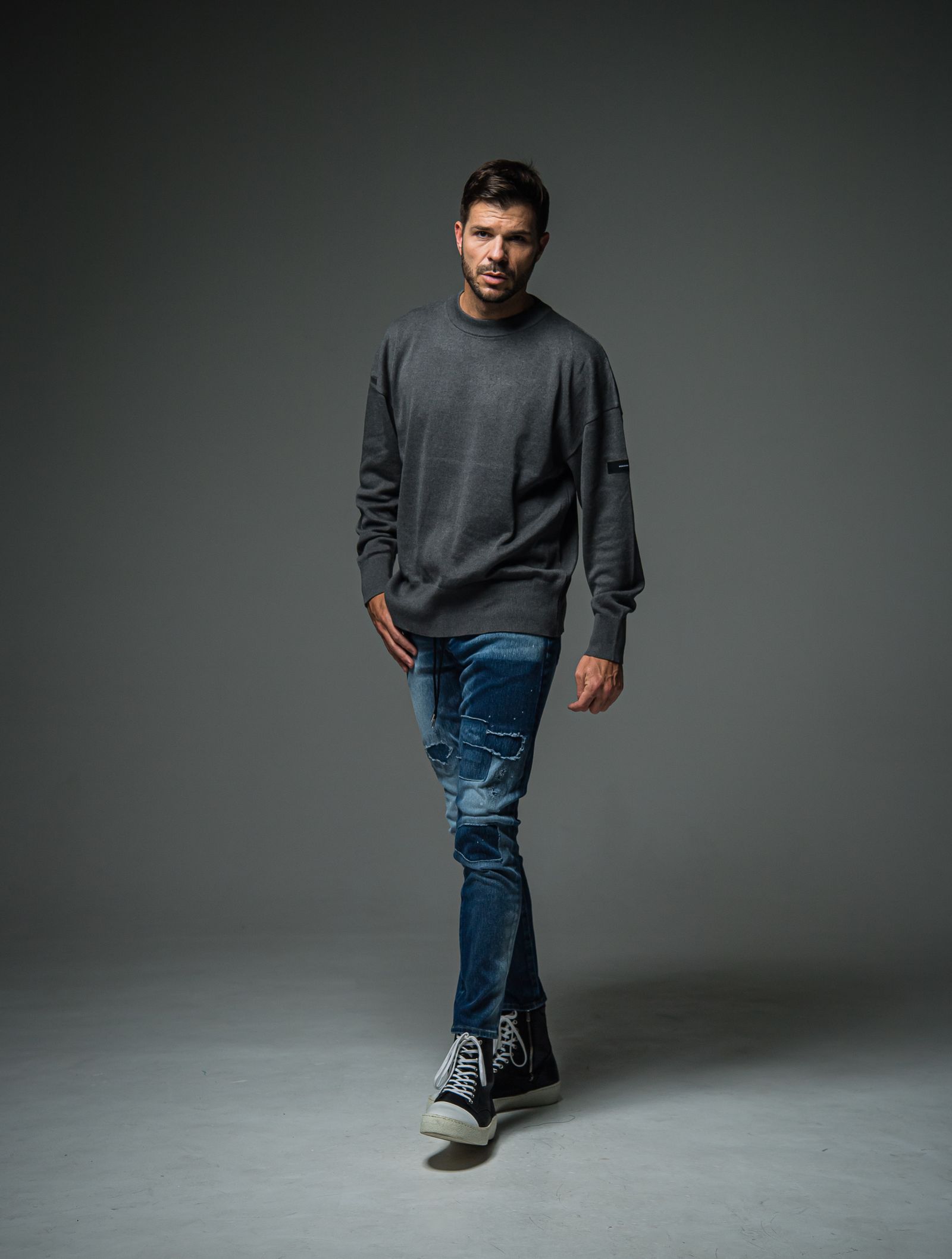 MICK DENIM JERSEY / RC29-ST-020 / デニムジャージテーパードパンツ / インディゴユーズド