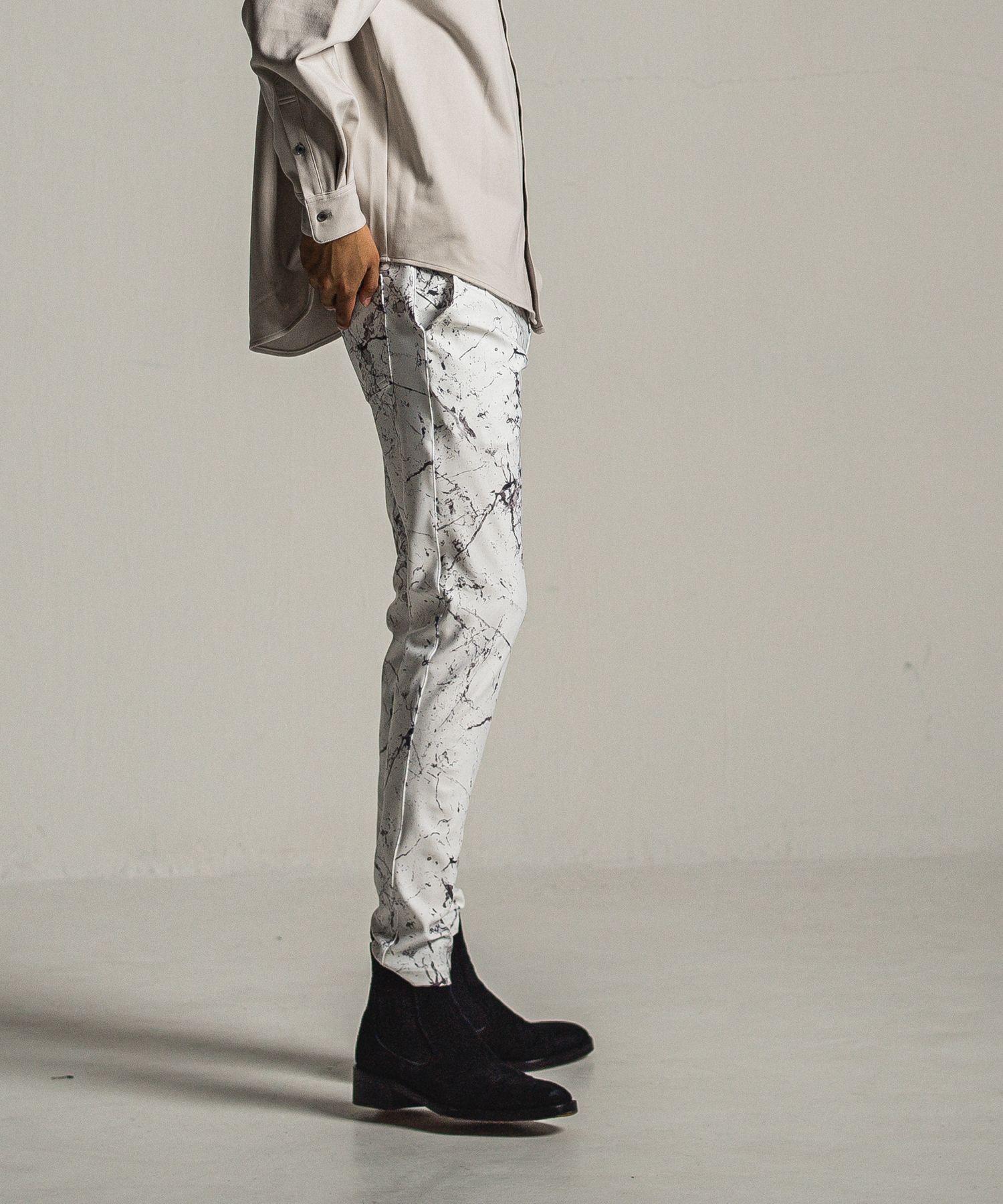 CHRIS EASY PANTS / RC34-ST-016 / ペイント柄イーシーパンツ / グレー