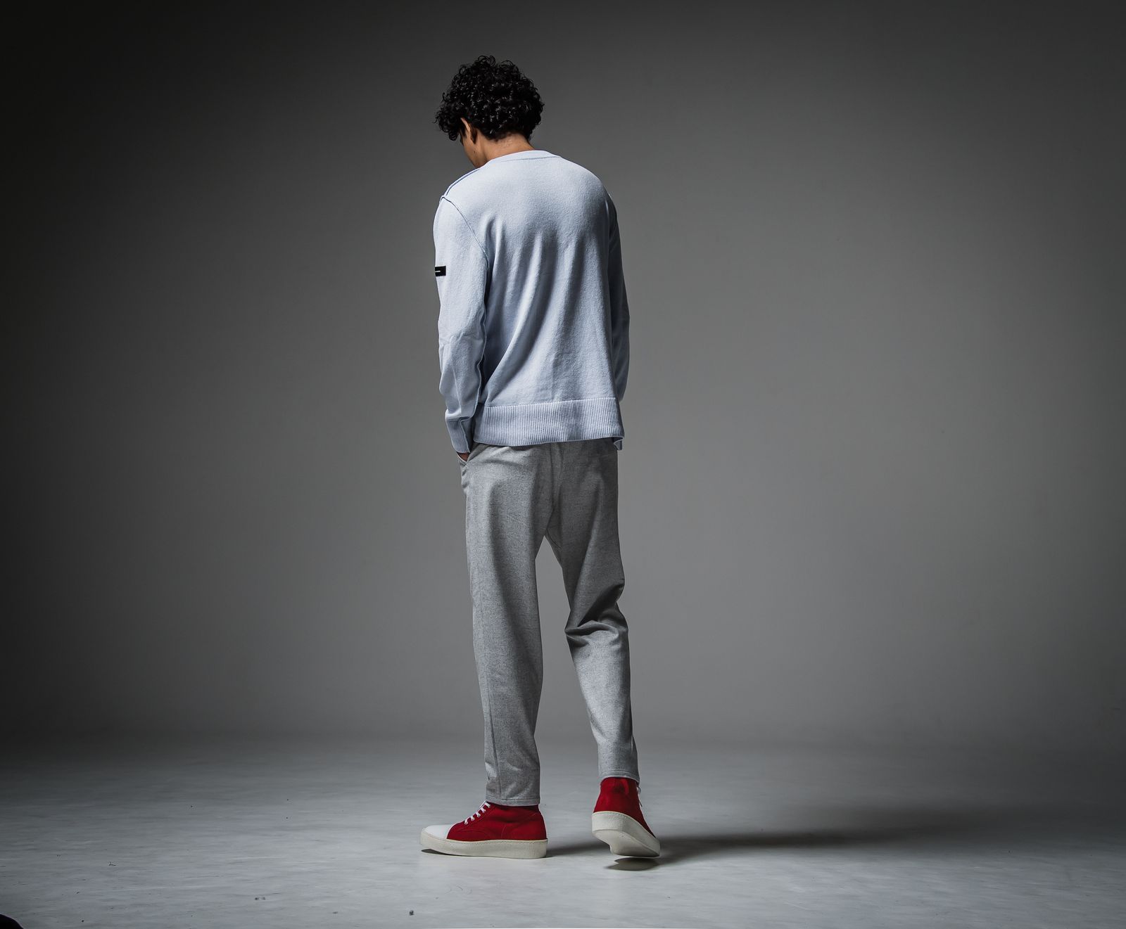 OUT SEAM SWEATER / RC30-K-001 / アウトシームニット / サックス