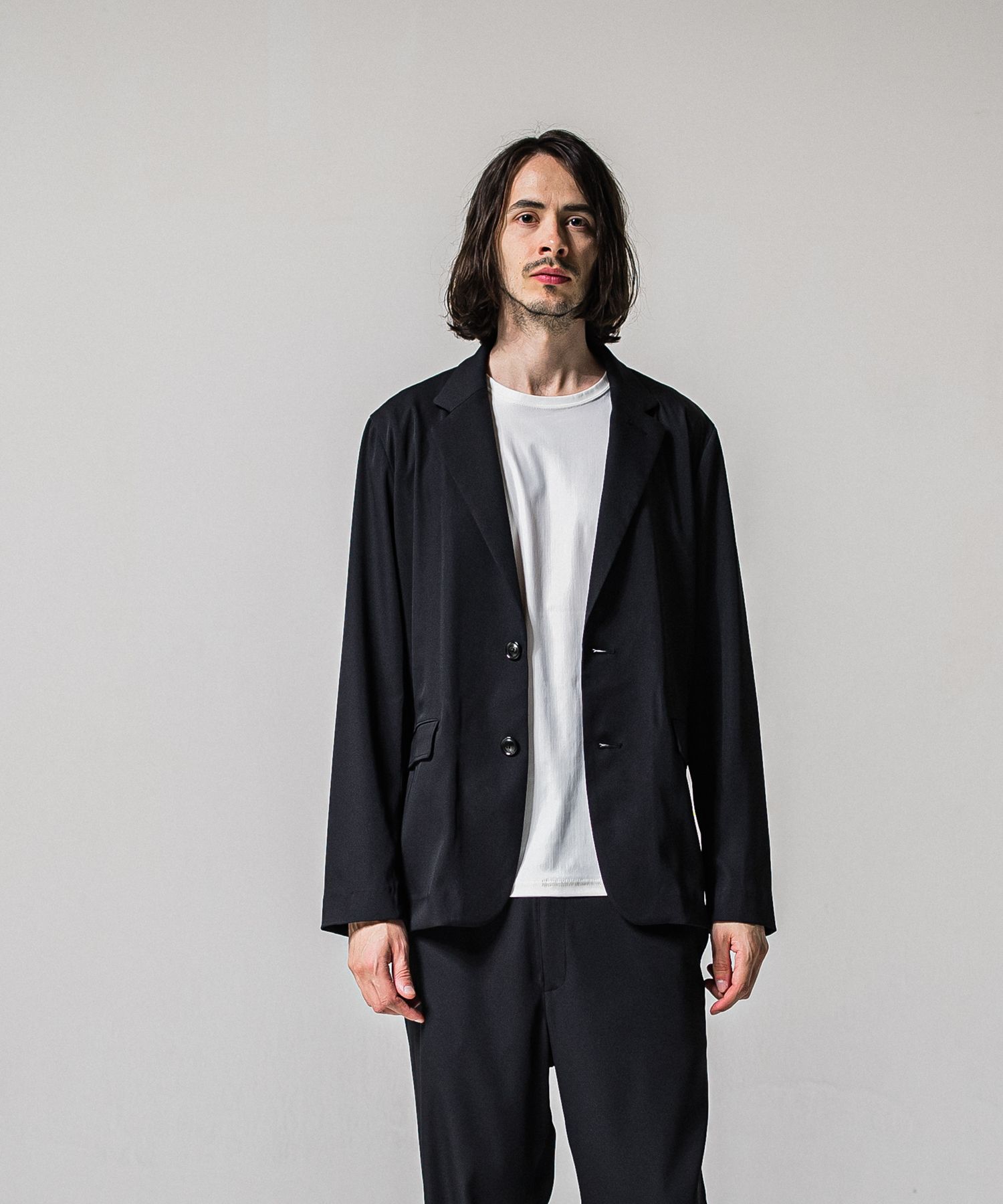 NYLON LONGSLEEVE TEE / RC39-T-006 / 無地ナイロン長袖Tシャツ / ホワイト (3月上旬入荷予定)