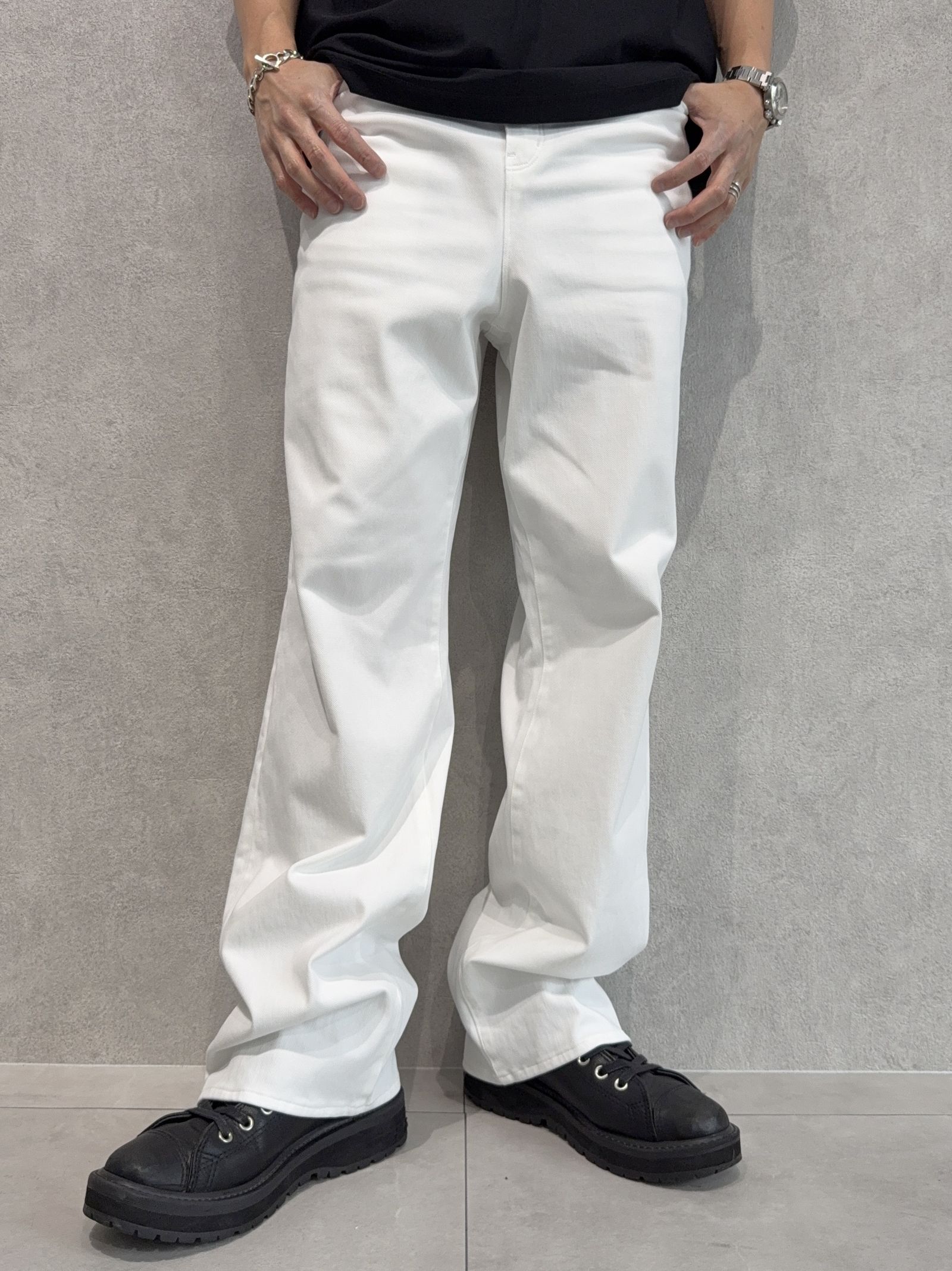 KING DENIM JERSEY / BASIC-ST-005 / デニムジャージ バギーワイドパンツ / ホワイト