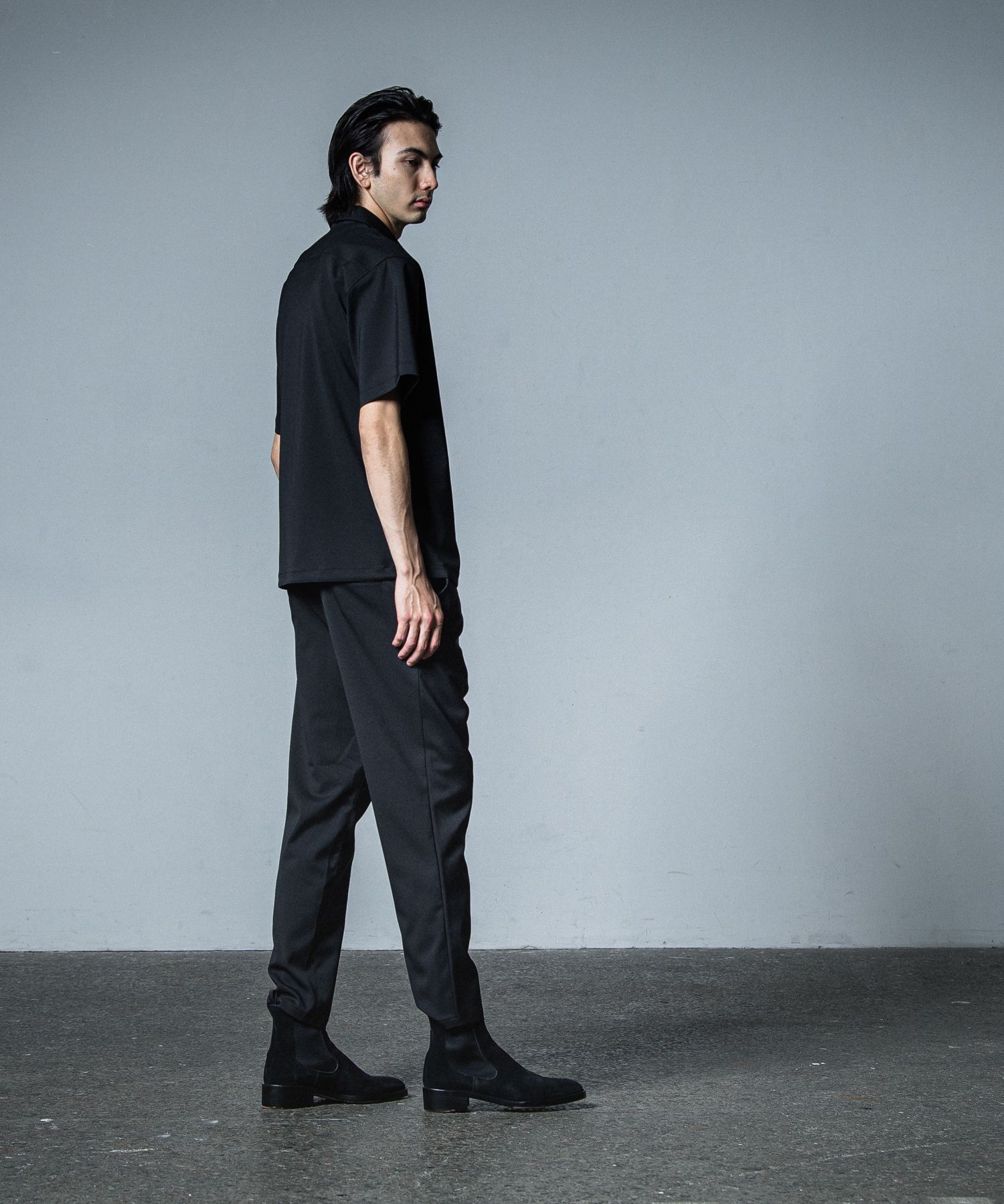 PULLOVER HALF SHIRT / RC33-SH-005 / ハーフジップシャツ / ブラック