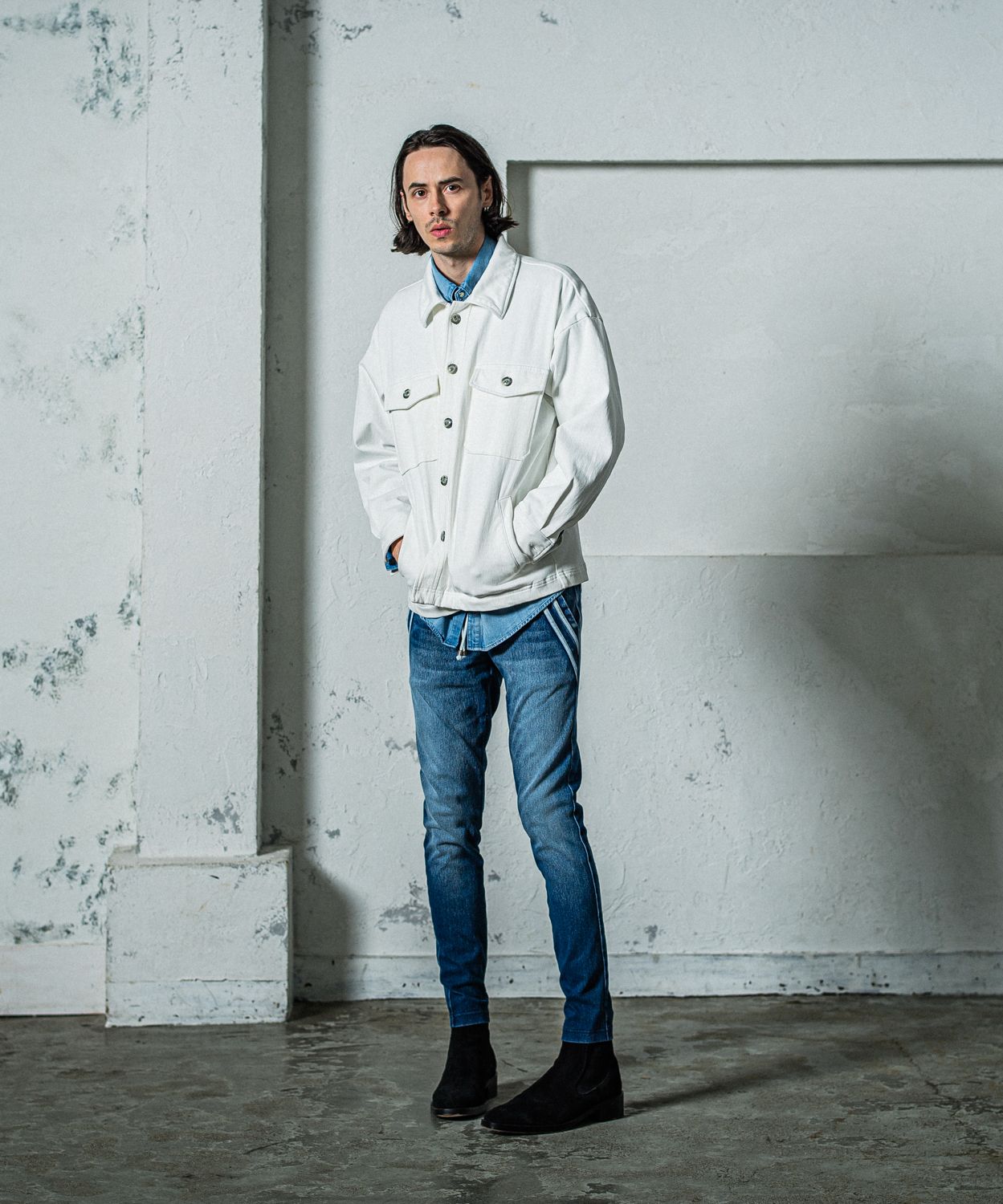 DENIM JACK SHIRTS / RC35-SH-001D / オーバーデニムシャツ / インディゴユーズド